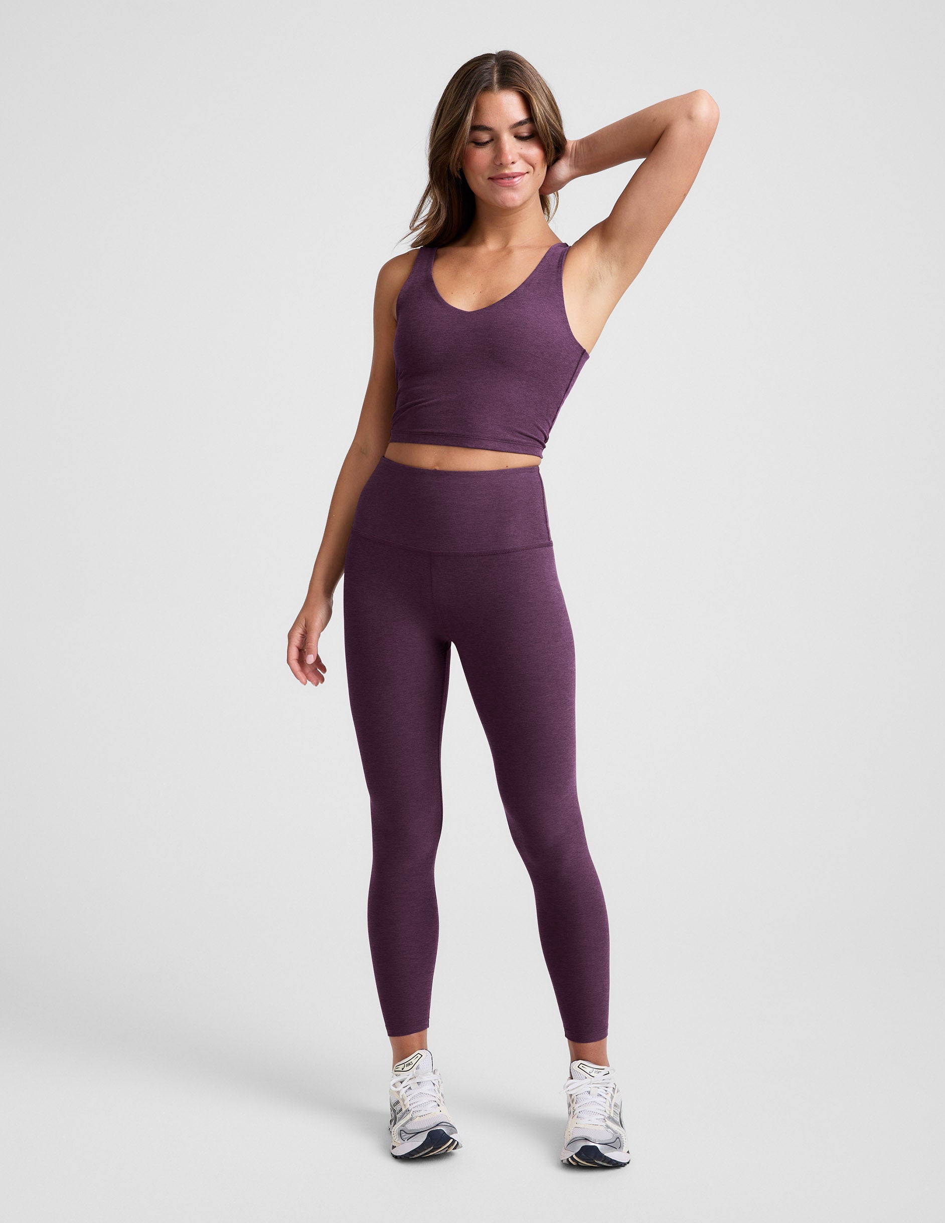 Spacedye™ Good Day Cropped Tank - Brilliant Blackberry Heather