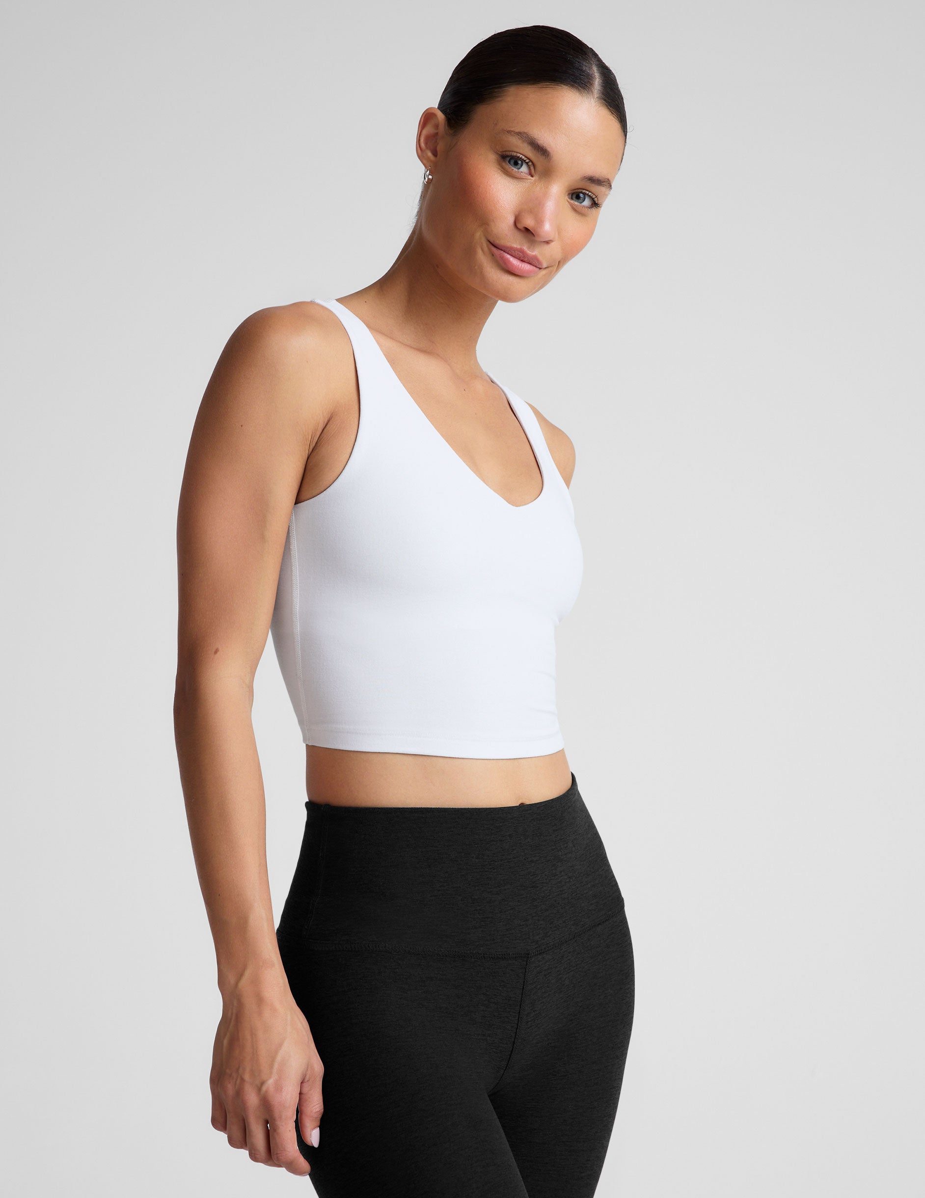 Spacedye™ Good Day Cropped Tank - Cloud White