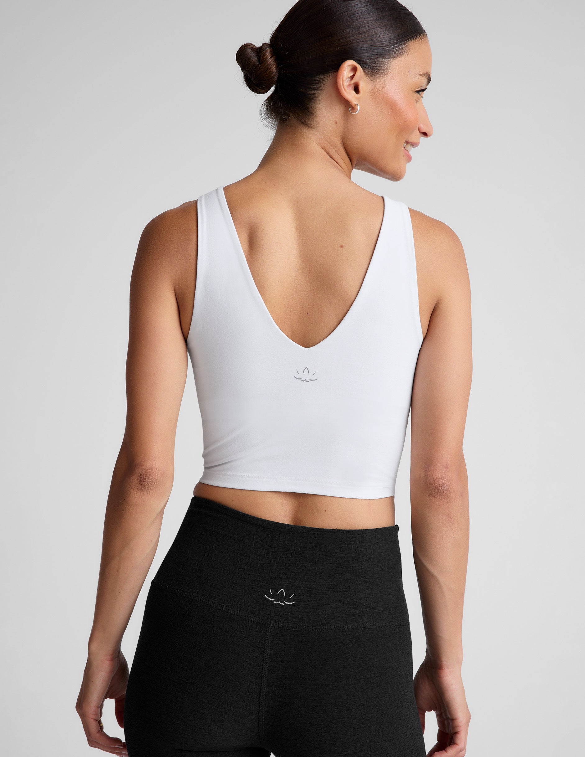 Spacedye™ Good Day Cropped Tank - Cloud White