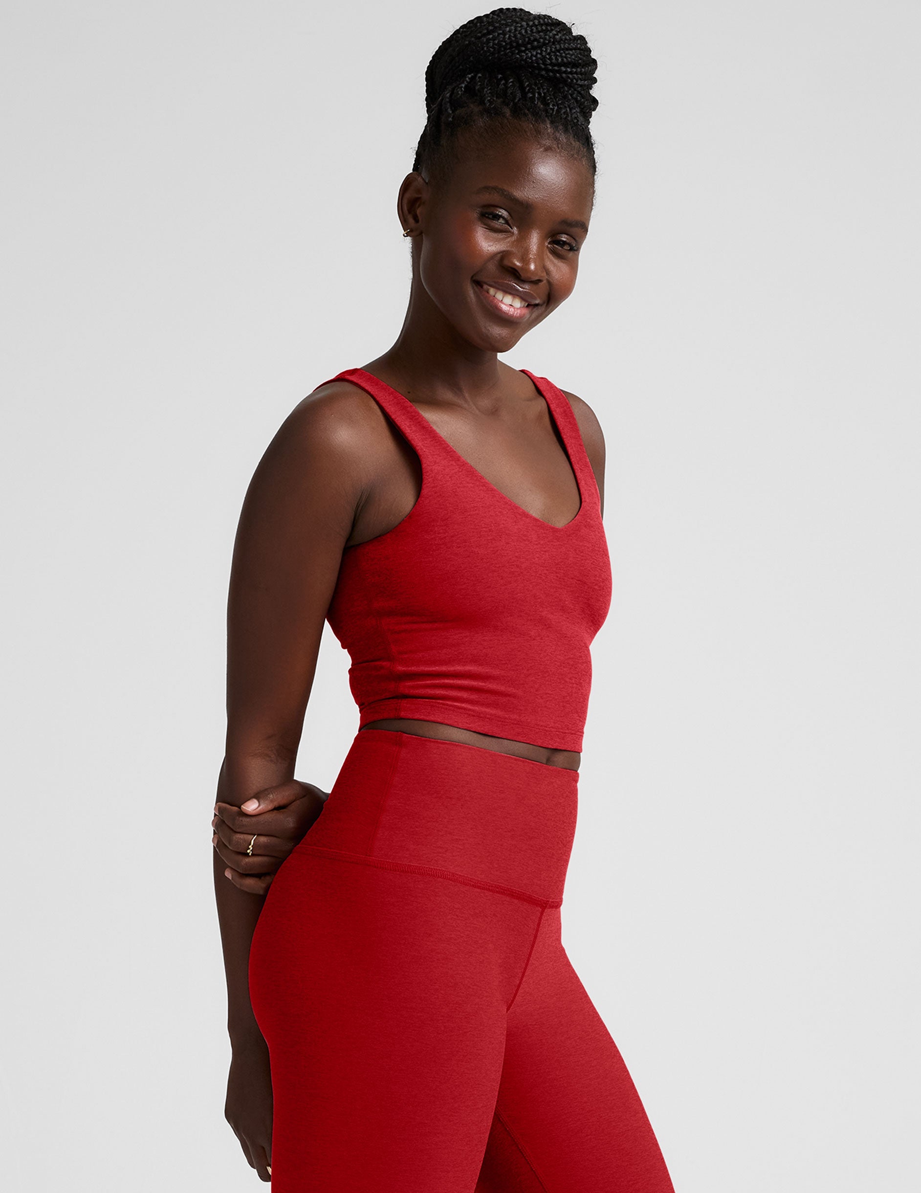 Spacedye™ Good Day Cropped Tank - Holly Red Heather