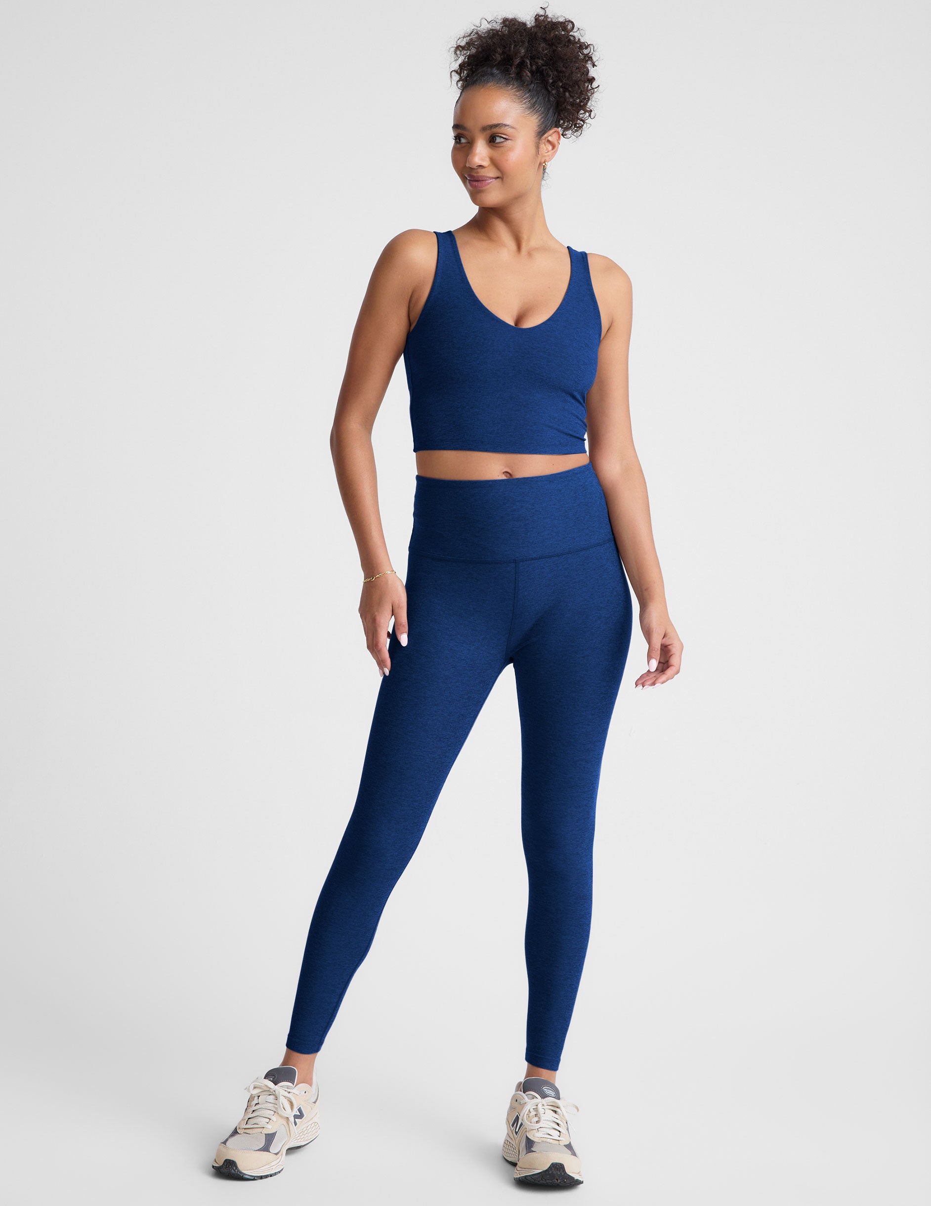 Spacedye™ Good Day Cropped Tank - Marine Blue Heather