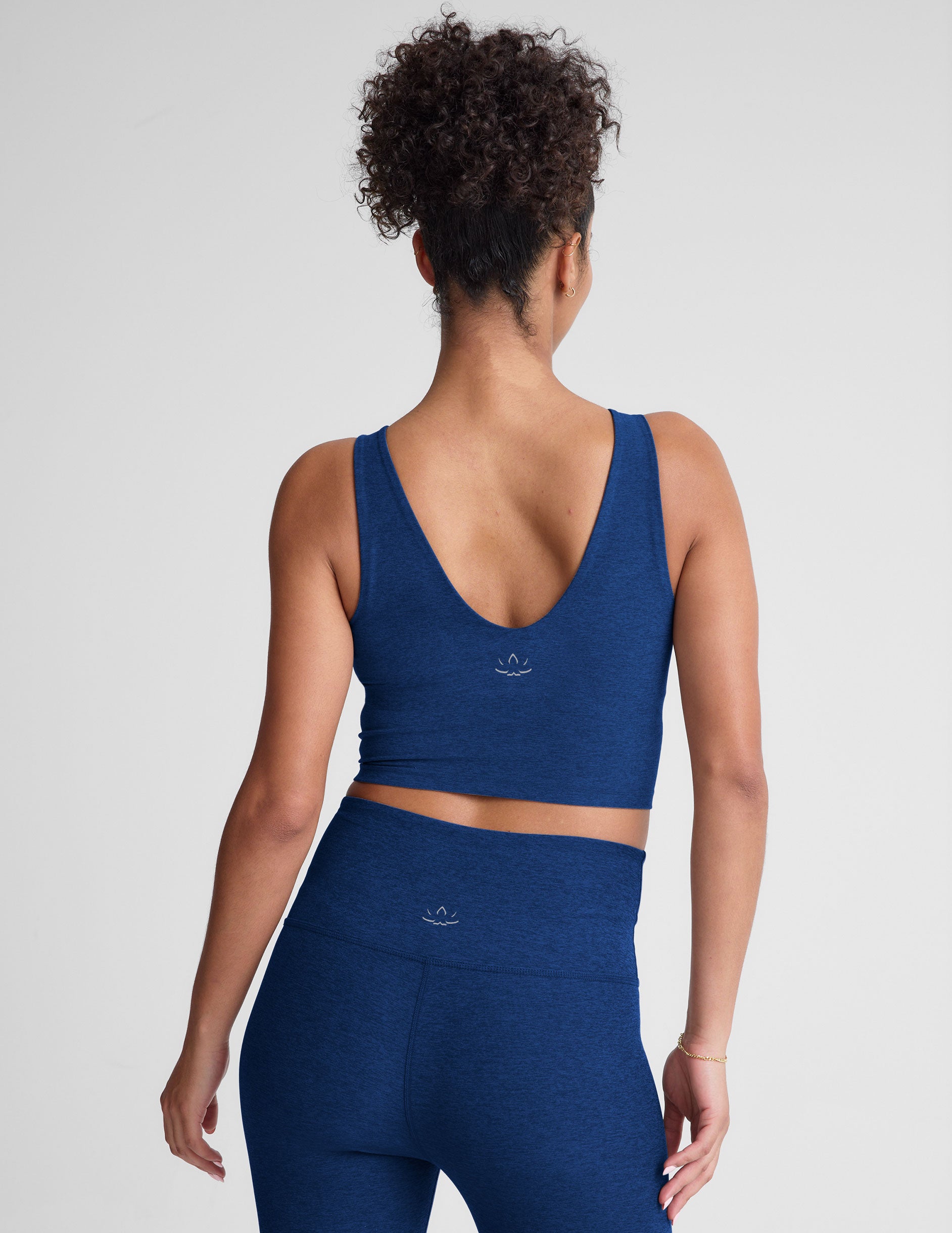 Spacedye™ Good Day Cropped Tank - Marine Blue Heather