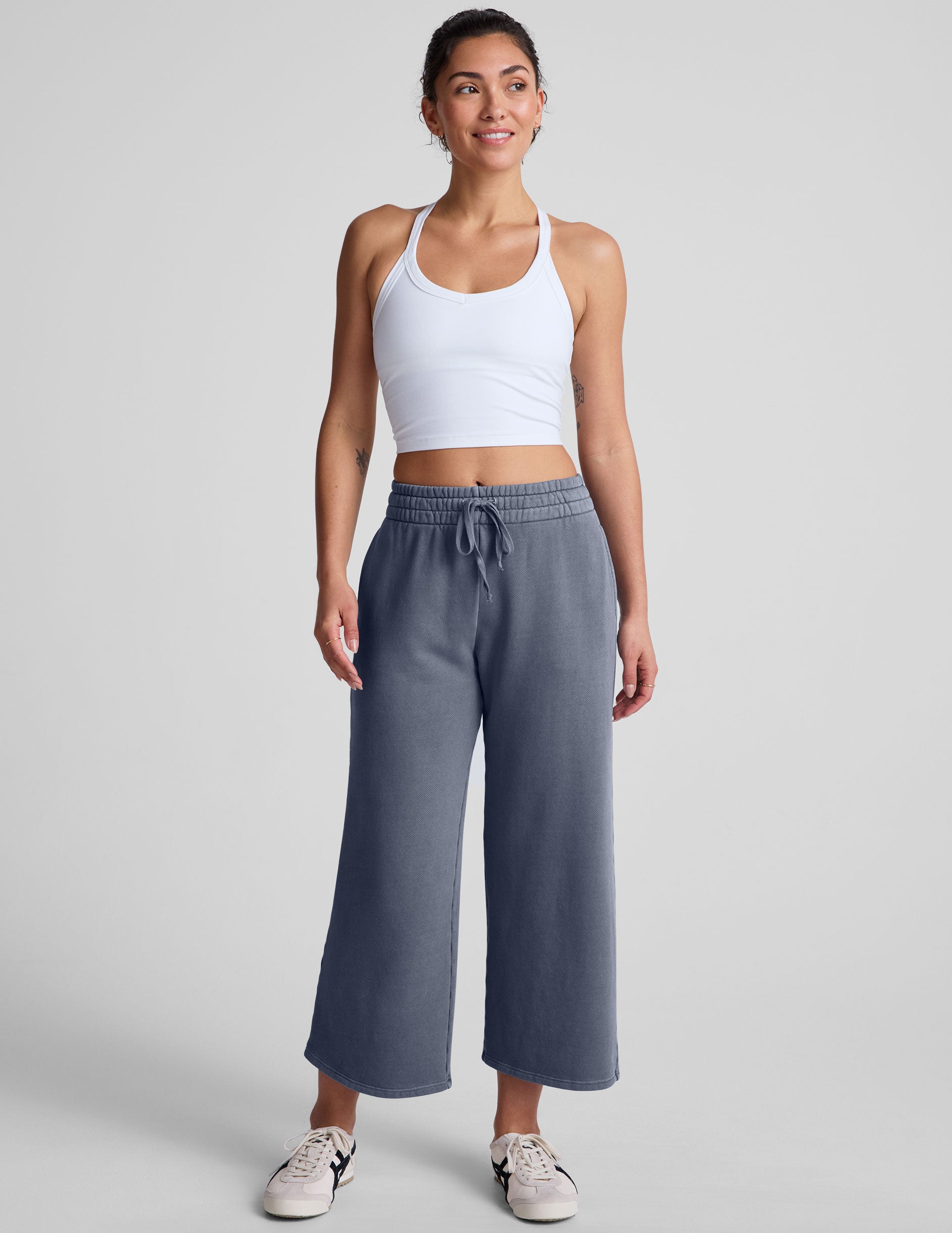 Spacedye™ On The Up Cropped Tank - Cloud White