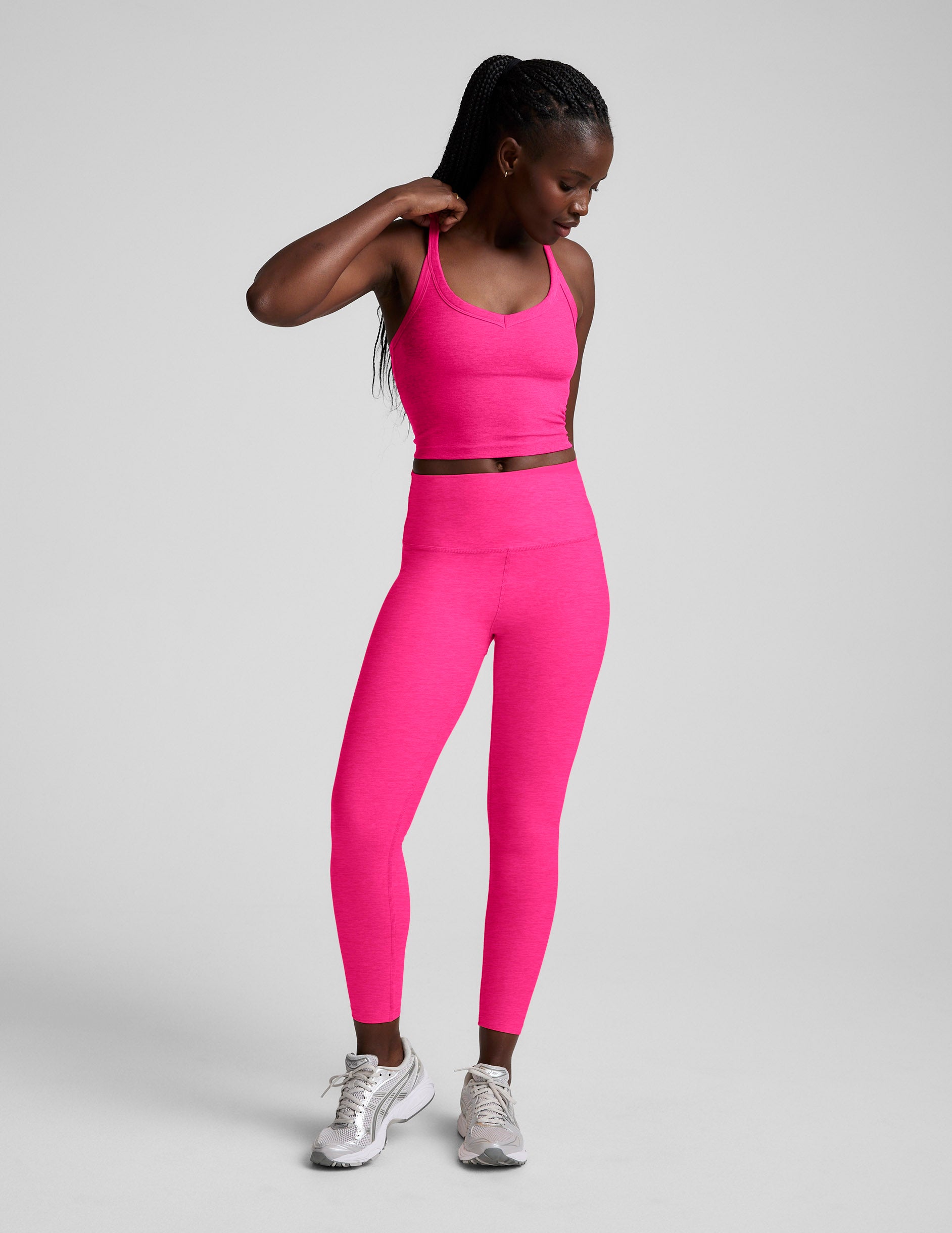 Spacedye™ On The Up Cropped Tank - Pink Glow Heather
