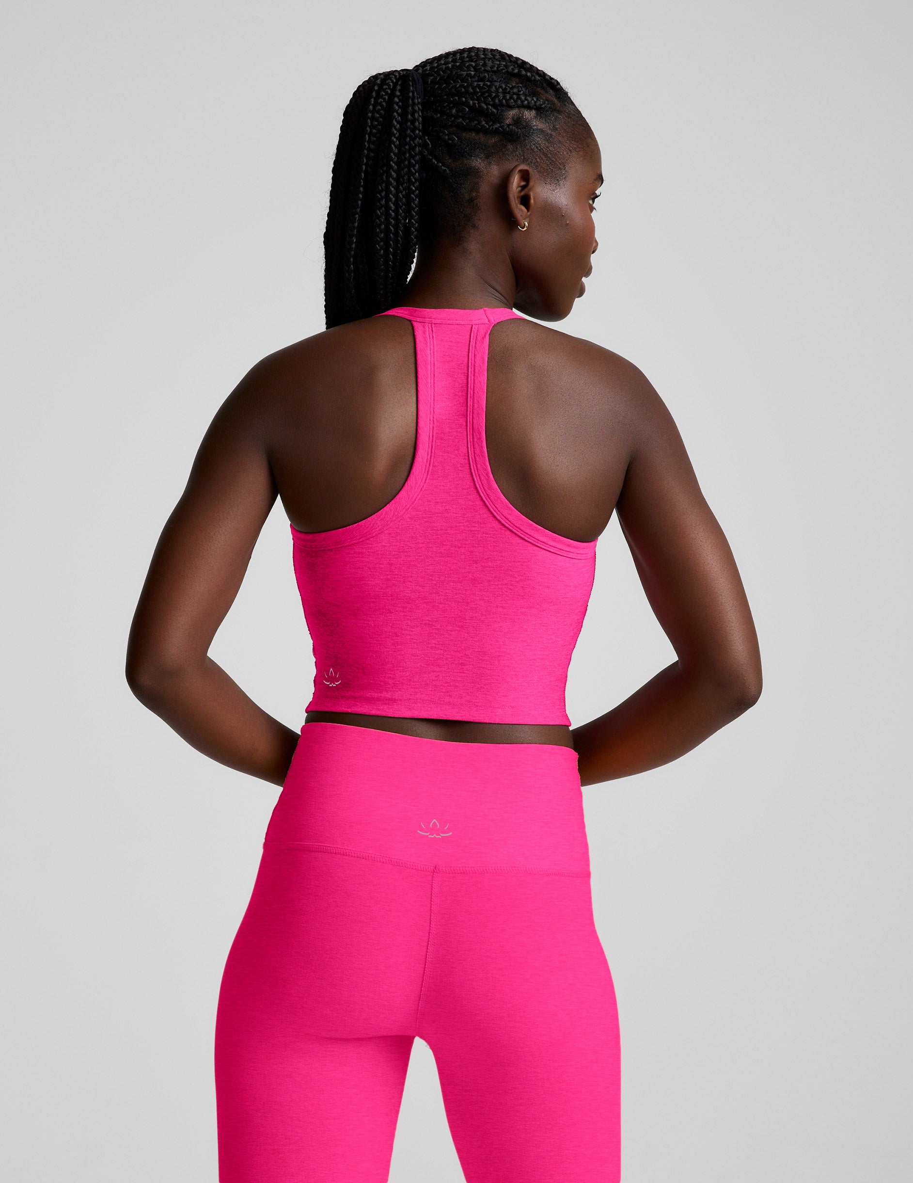 Spacedye™ On The Up Cropped Tank - Pink Glow Heather