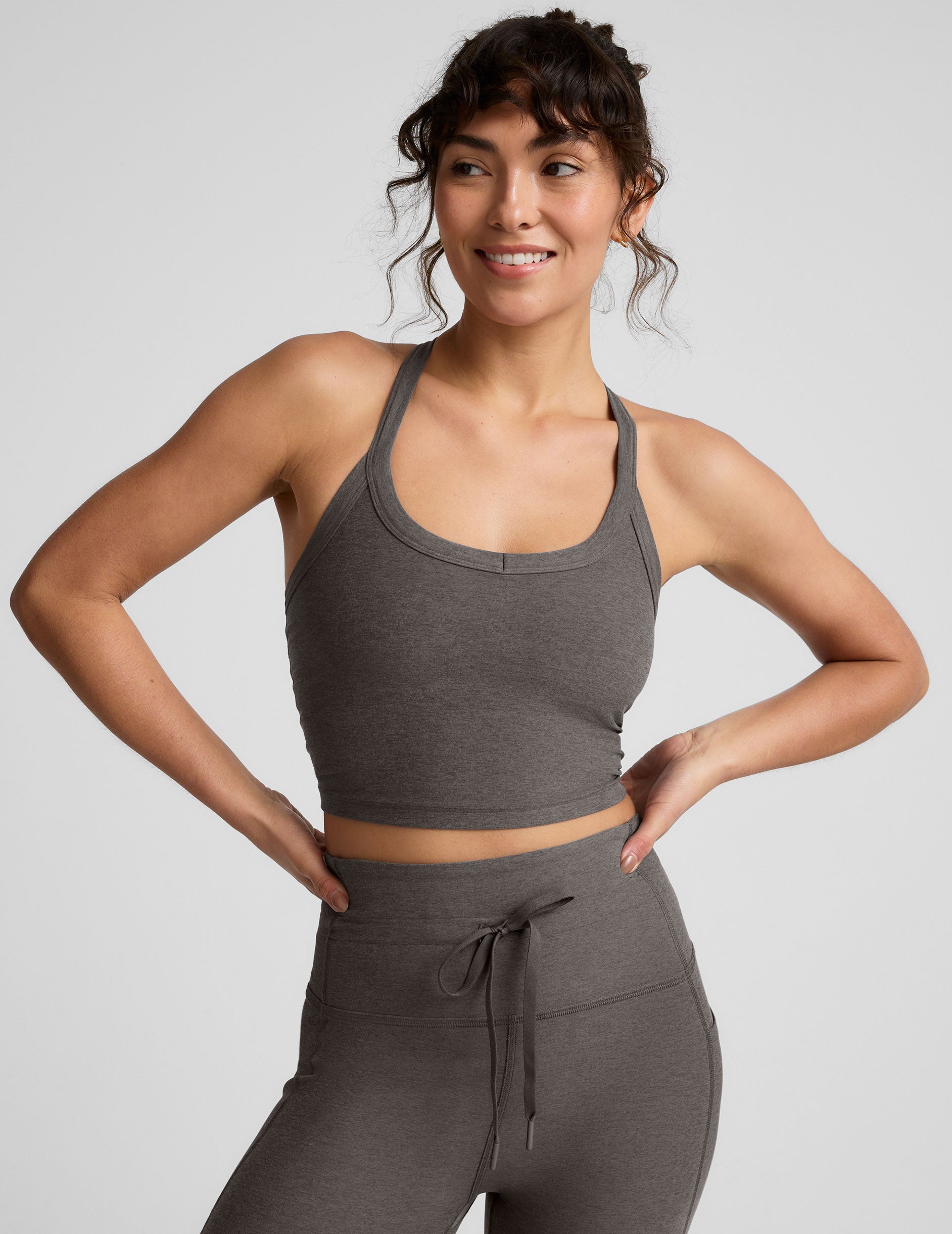 Spacedye™ On The Up Cropped Tank - True Gray Heather