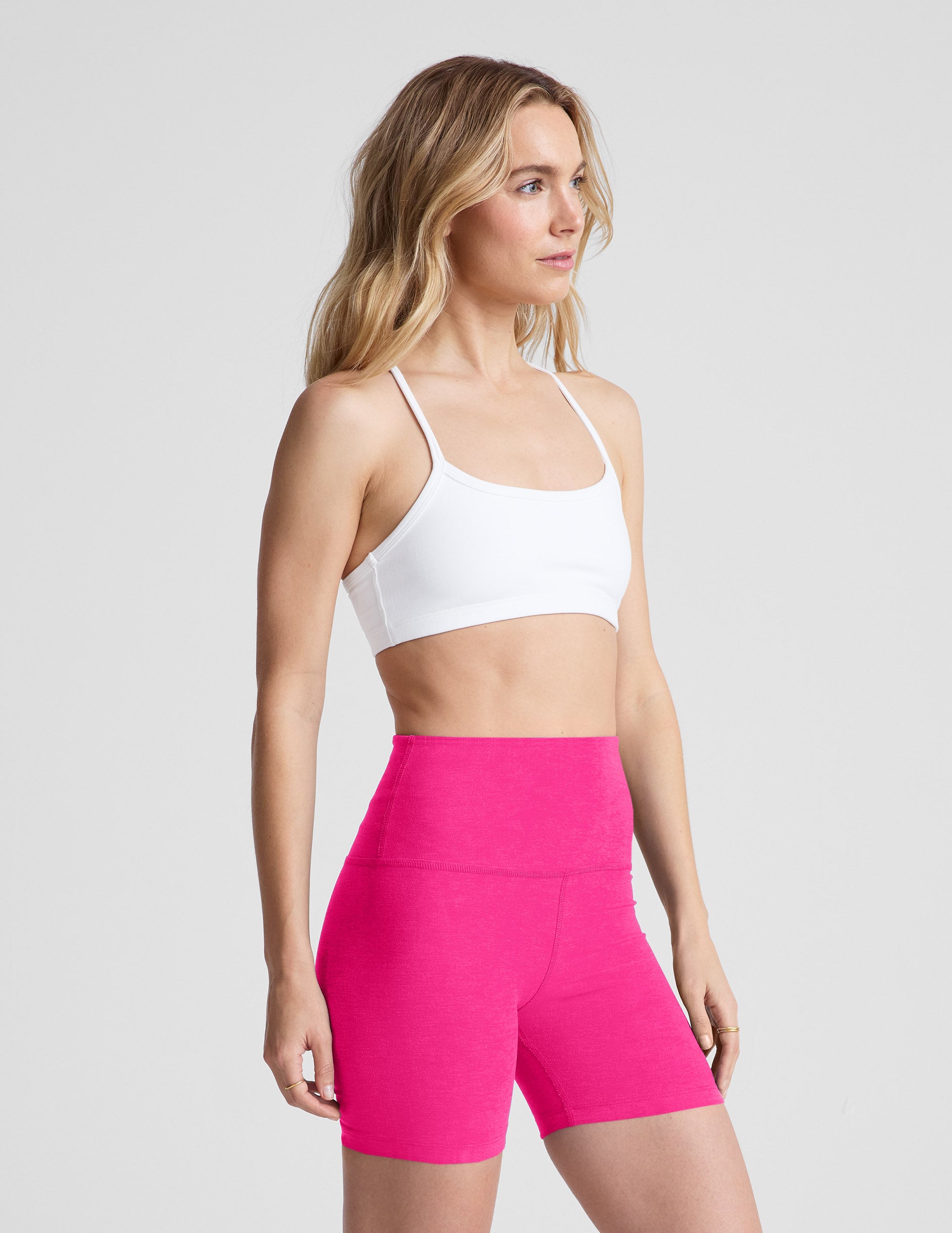 Spacedye™ Keep Pace 5" Biker Short - Pink Glow Heather
