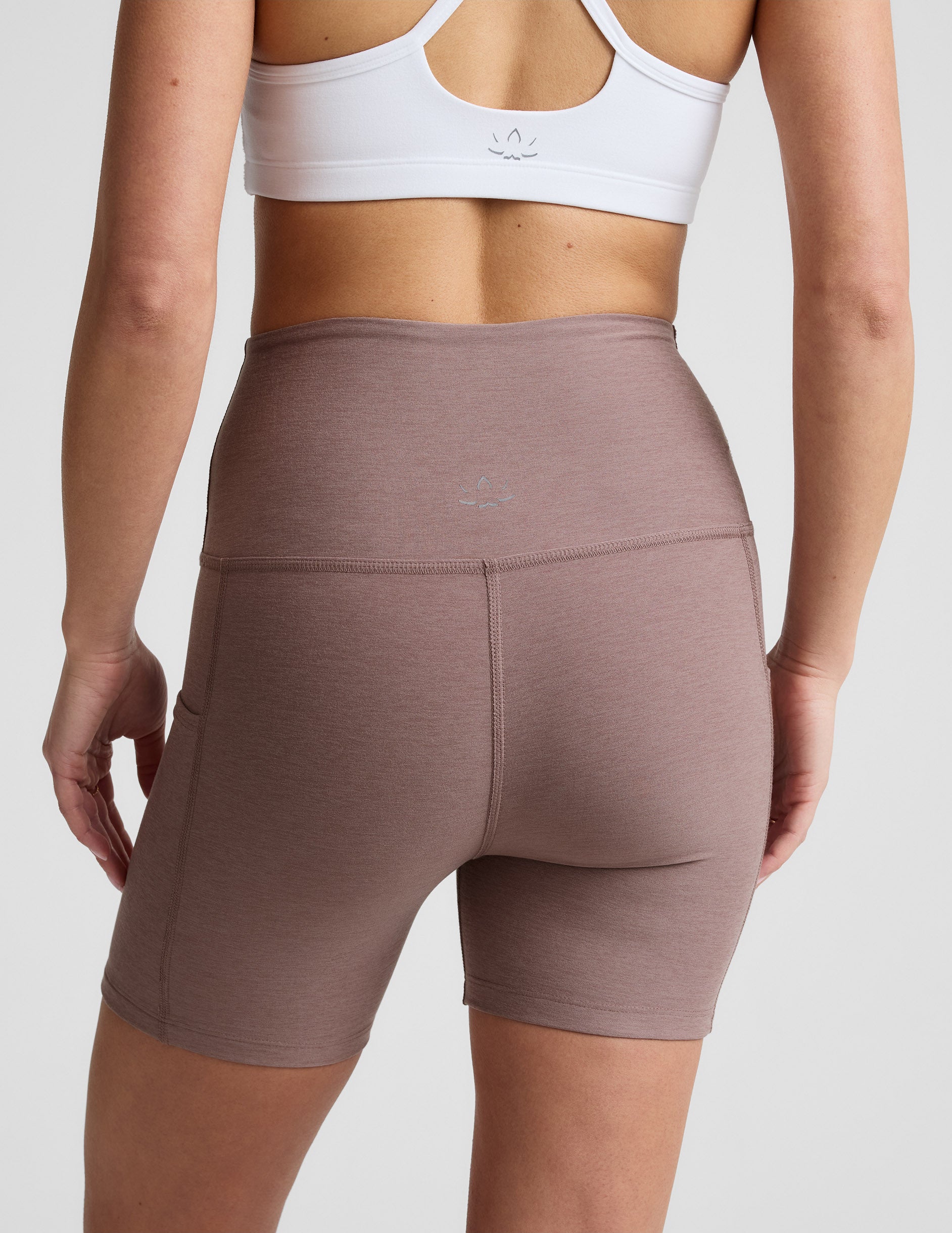 Spacedye™ Keep Pace 5" Pocket Short - Rosey Taupe Heather
