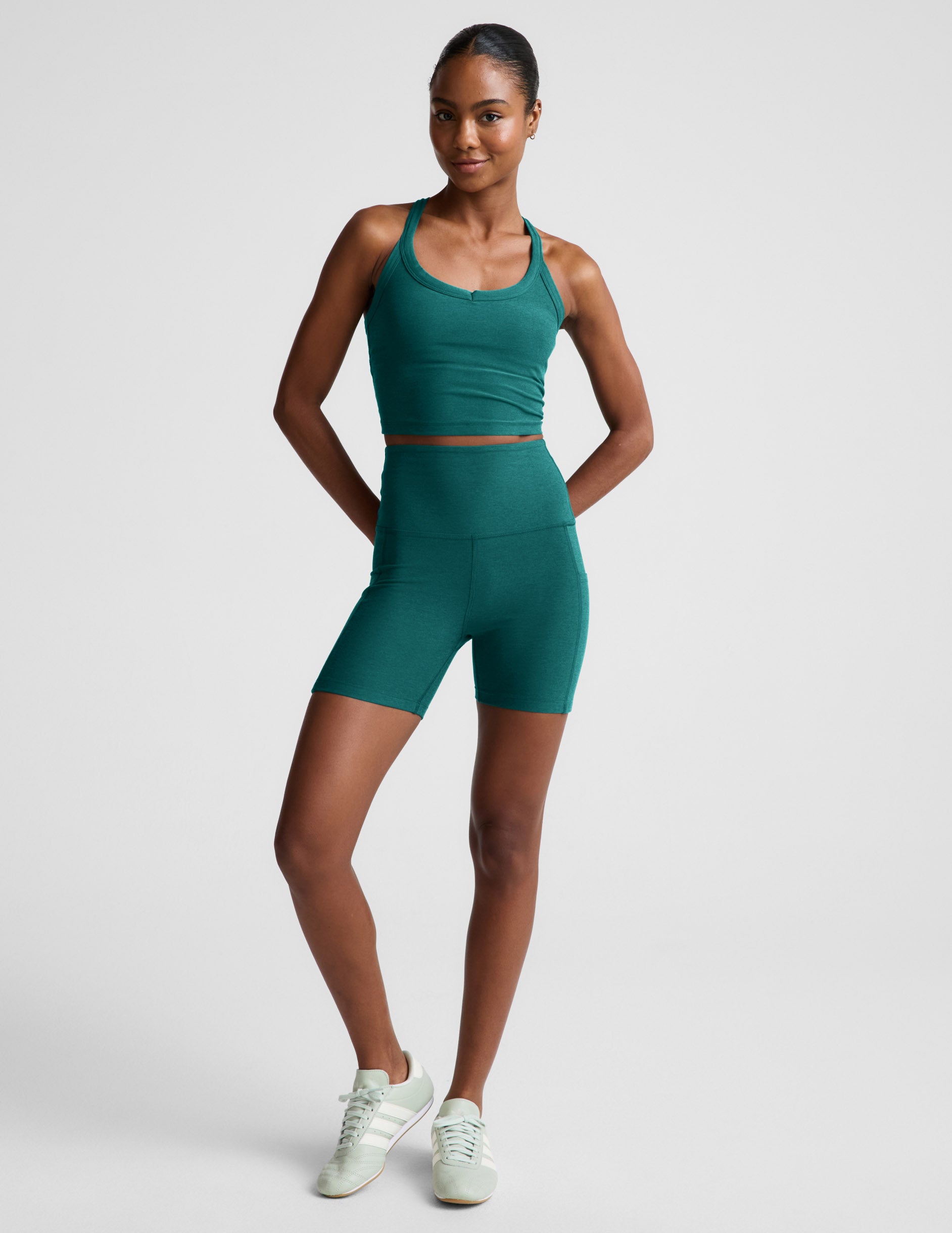 Spacedye™ Keep Pace 5" Pocket Short - Teal Sea Heather