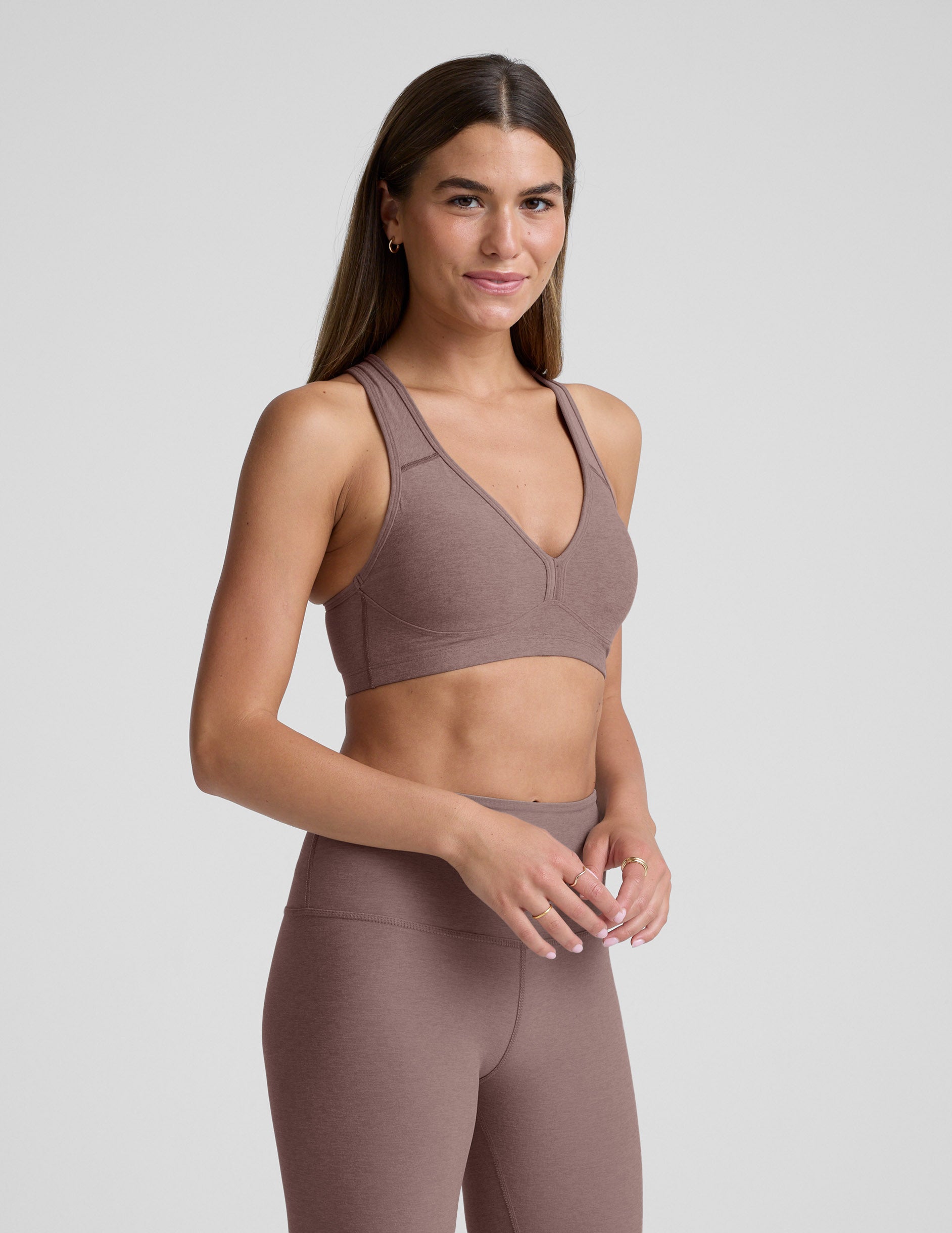 Spacedye™ Lift Your Spirits Bra - Rosey Taupe Heather