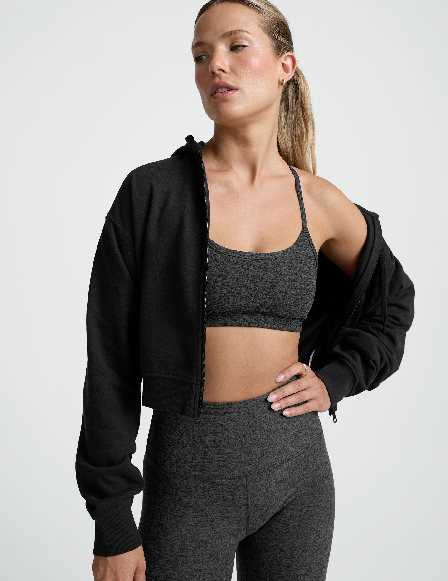 Spacedye™ Slim Racerback Bra - Black-Charcoal