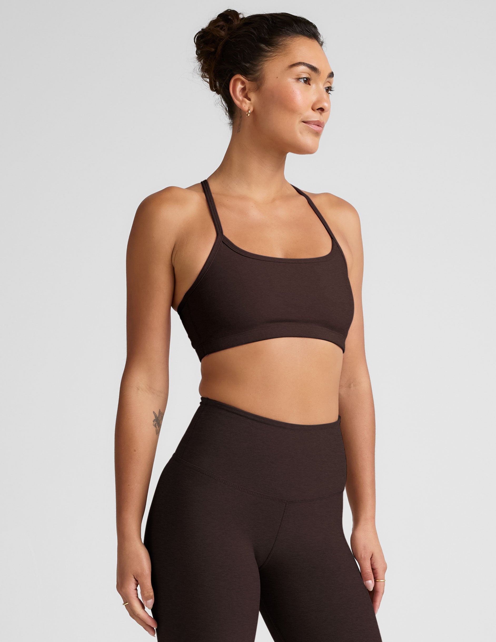 Spacedye™ Slim Racerback Bra - Dark Chocolate Heather