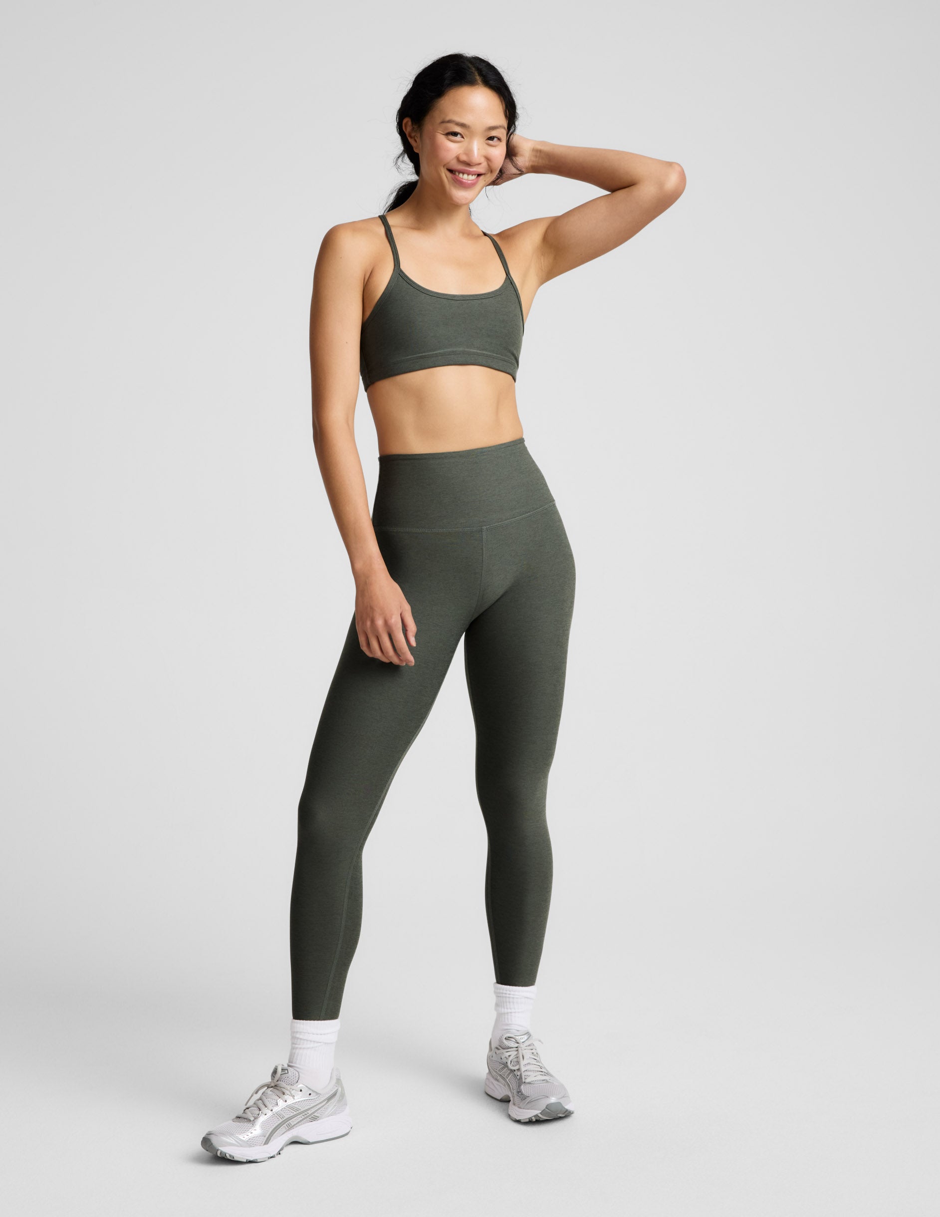 Spacedye™ Slim Racerback Bra - Dusty Forest Heather