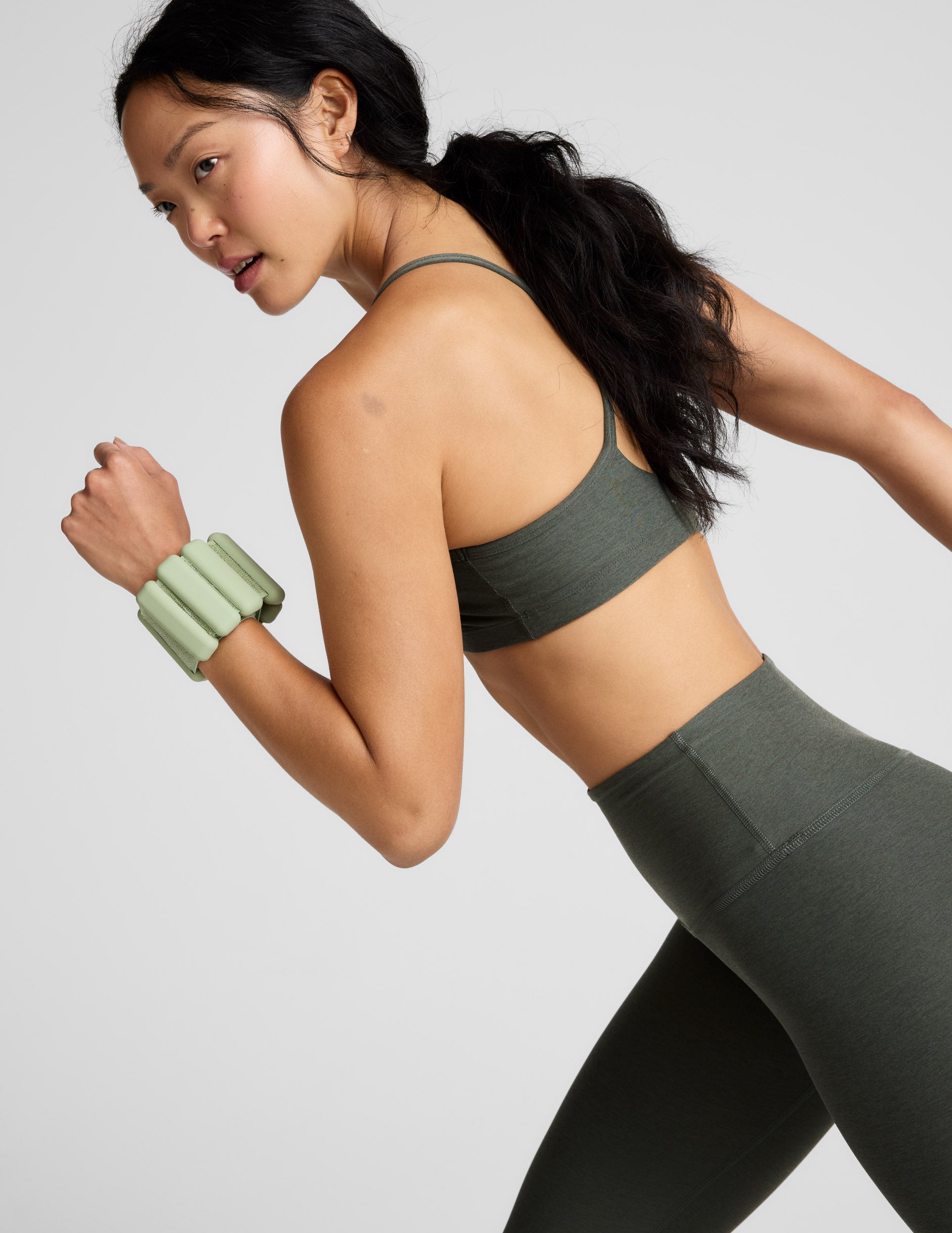 Spacedye™ Slim Racerback Bra - Dusty Forest Heather