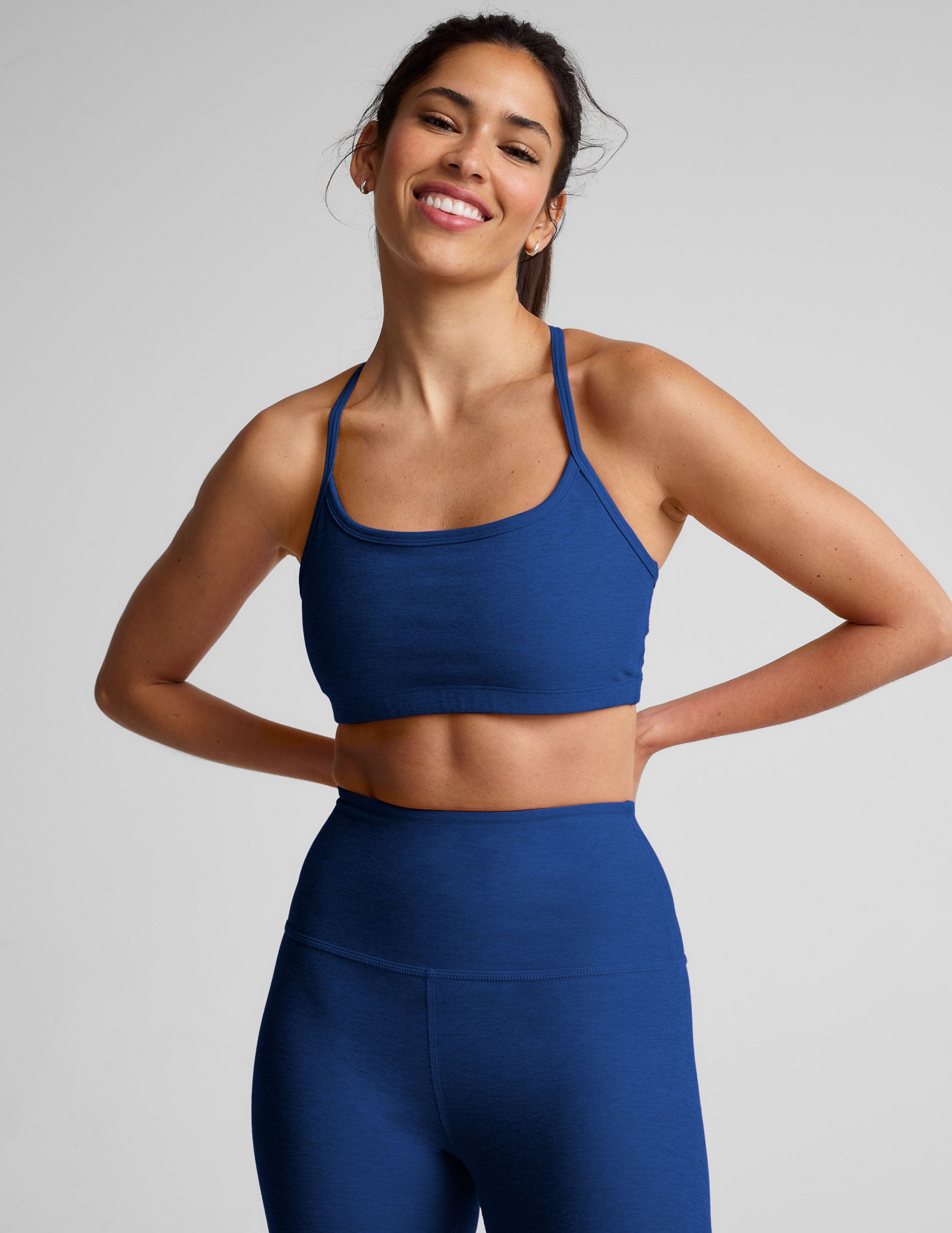 Spacedye™ Slim Racerback Bra - Marine Blue Heather