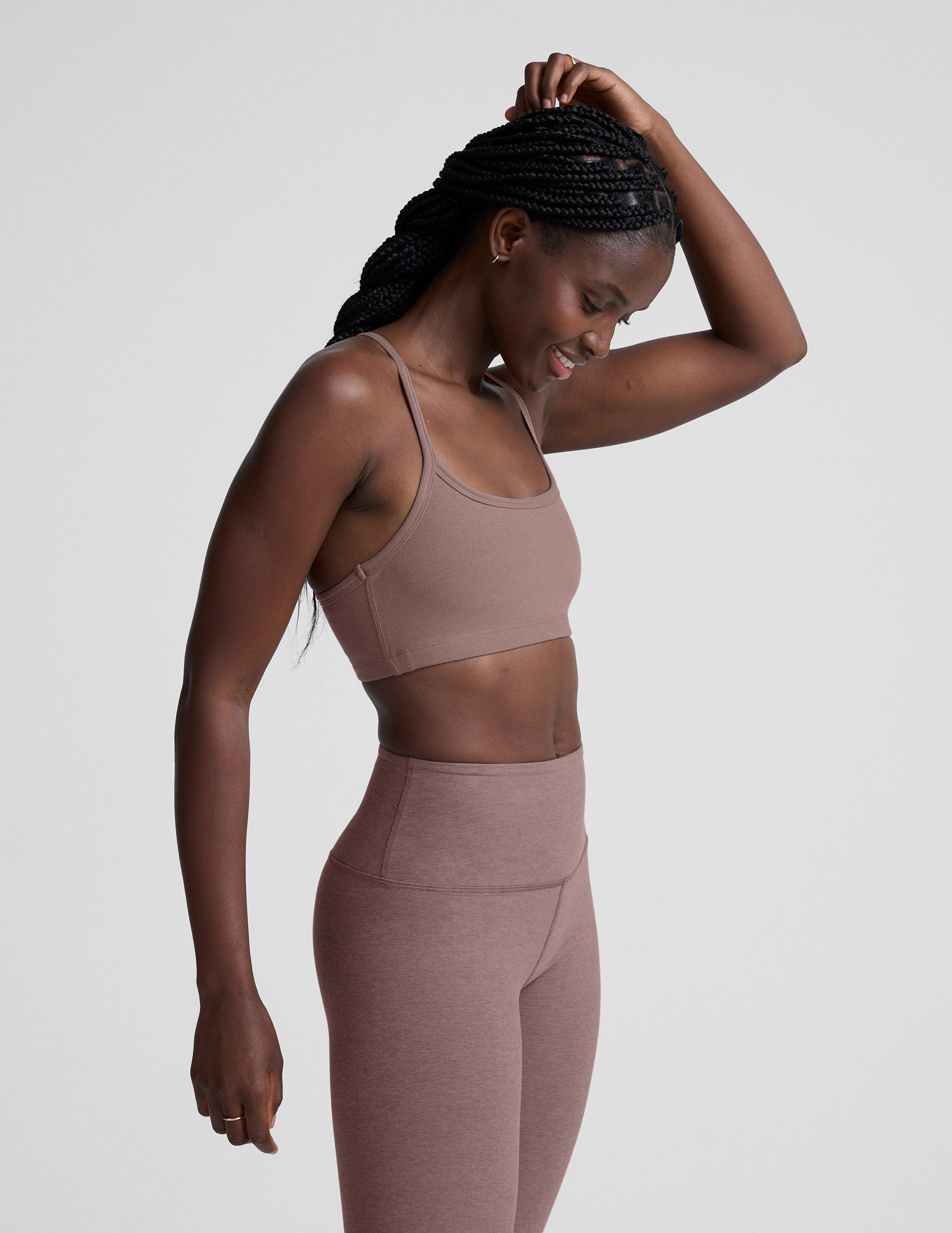Spacedye™ Slim Racerback Bra - Rosey Taupe Heather