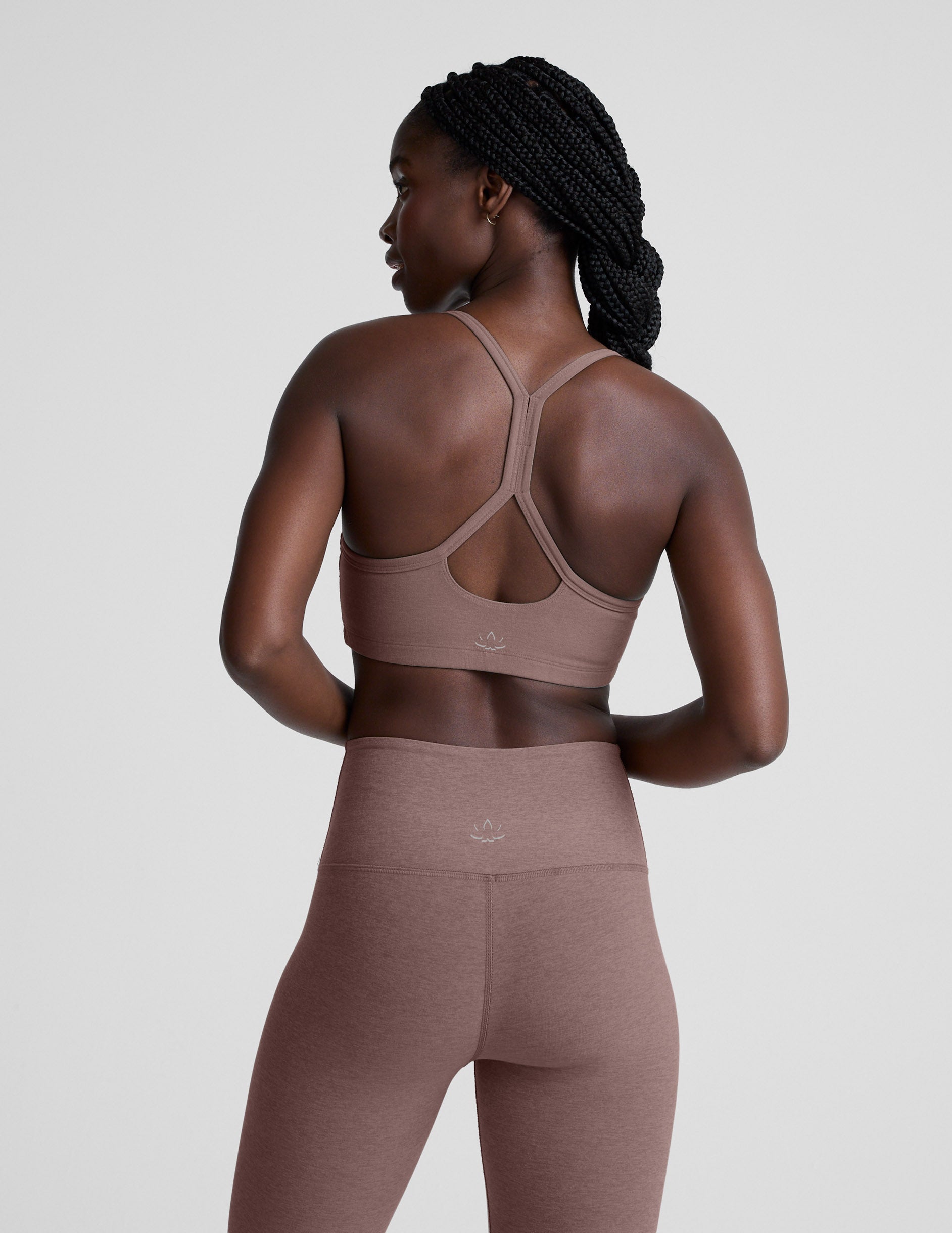 Spacedye™ Slim Racerback Bra - Rosey Taupe Heather