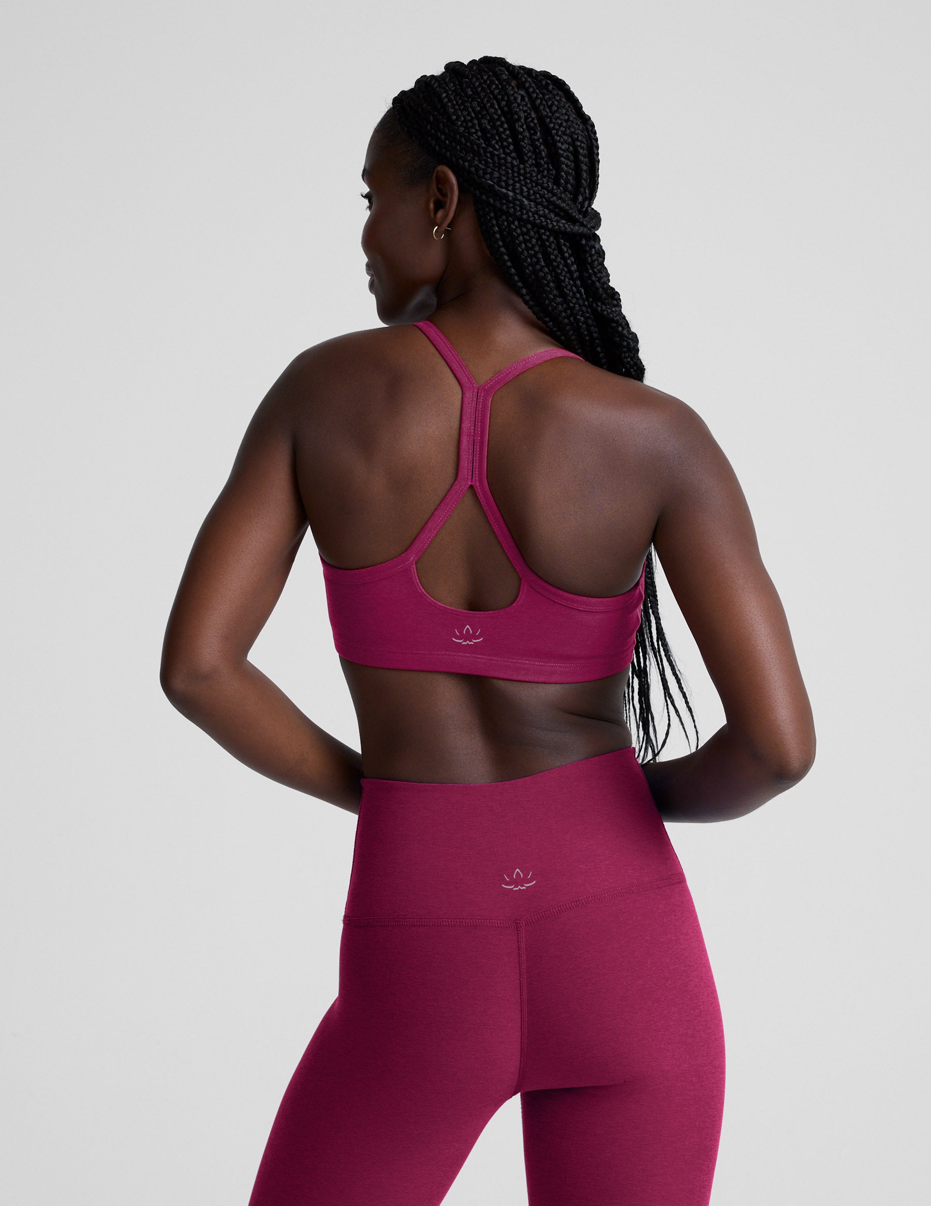 Spacedye™ Slim Racerback Bra - Sangria Heather