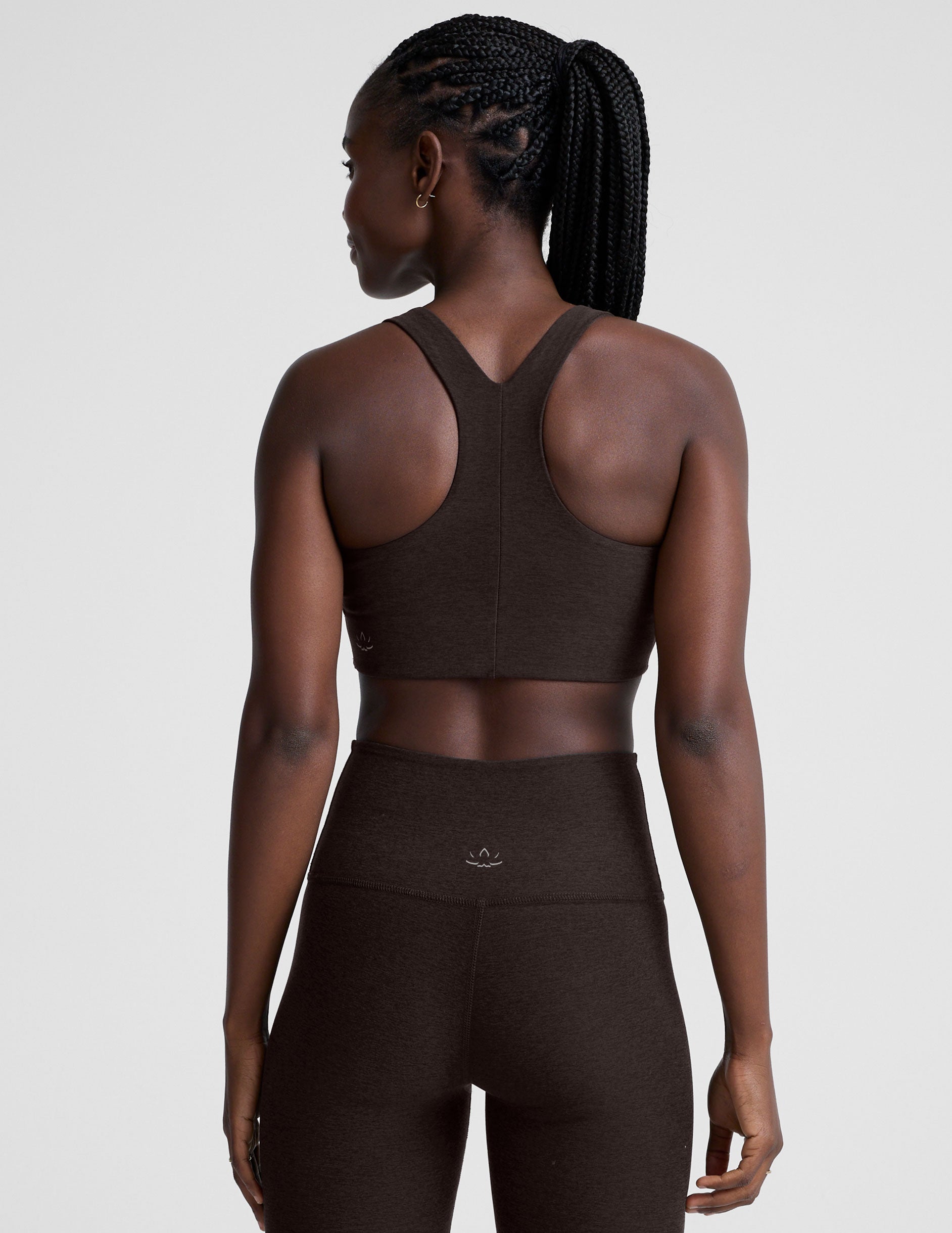 Spacedye™ Simplicity Long Line Bra 2.0 - Dark Chocolate Heather