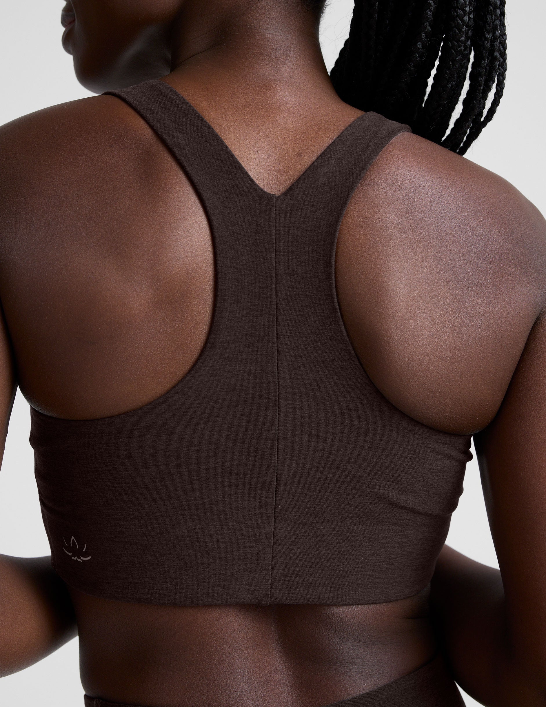 Spacedye™ Simplicity Long Line Bra 2.0 - Dark Chocolate Heather