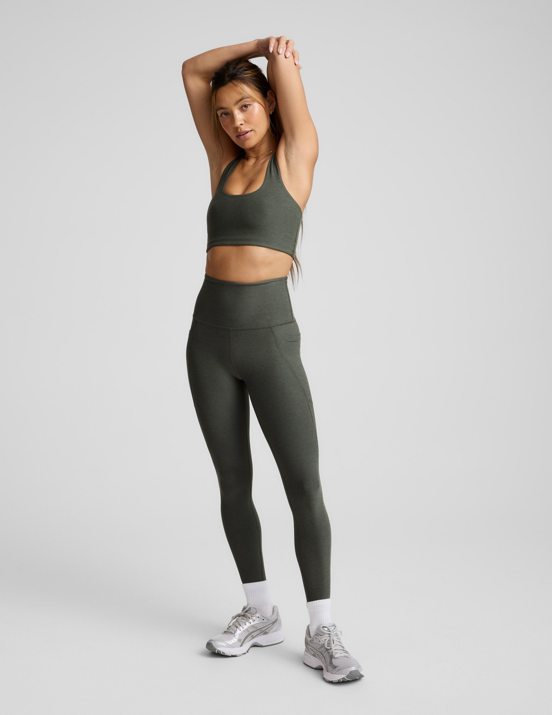 Spacedye™ Simplicity Long Line Bra 2.0 - Dusty Forest Heather