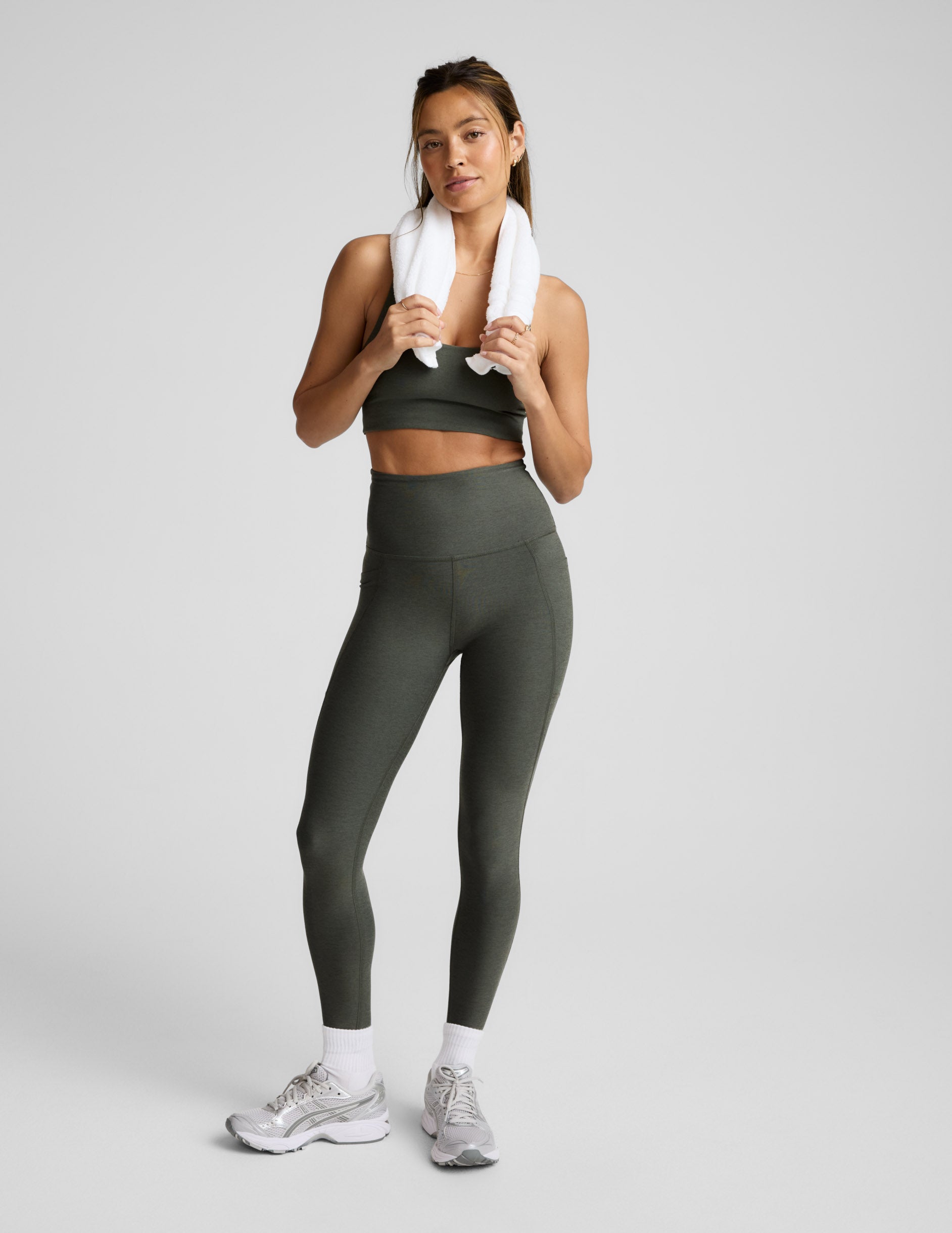 Spacedye™ Simplicity Long Line Bra 2.0 - Dusty Forest Heather