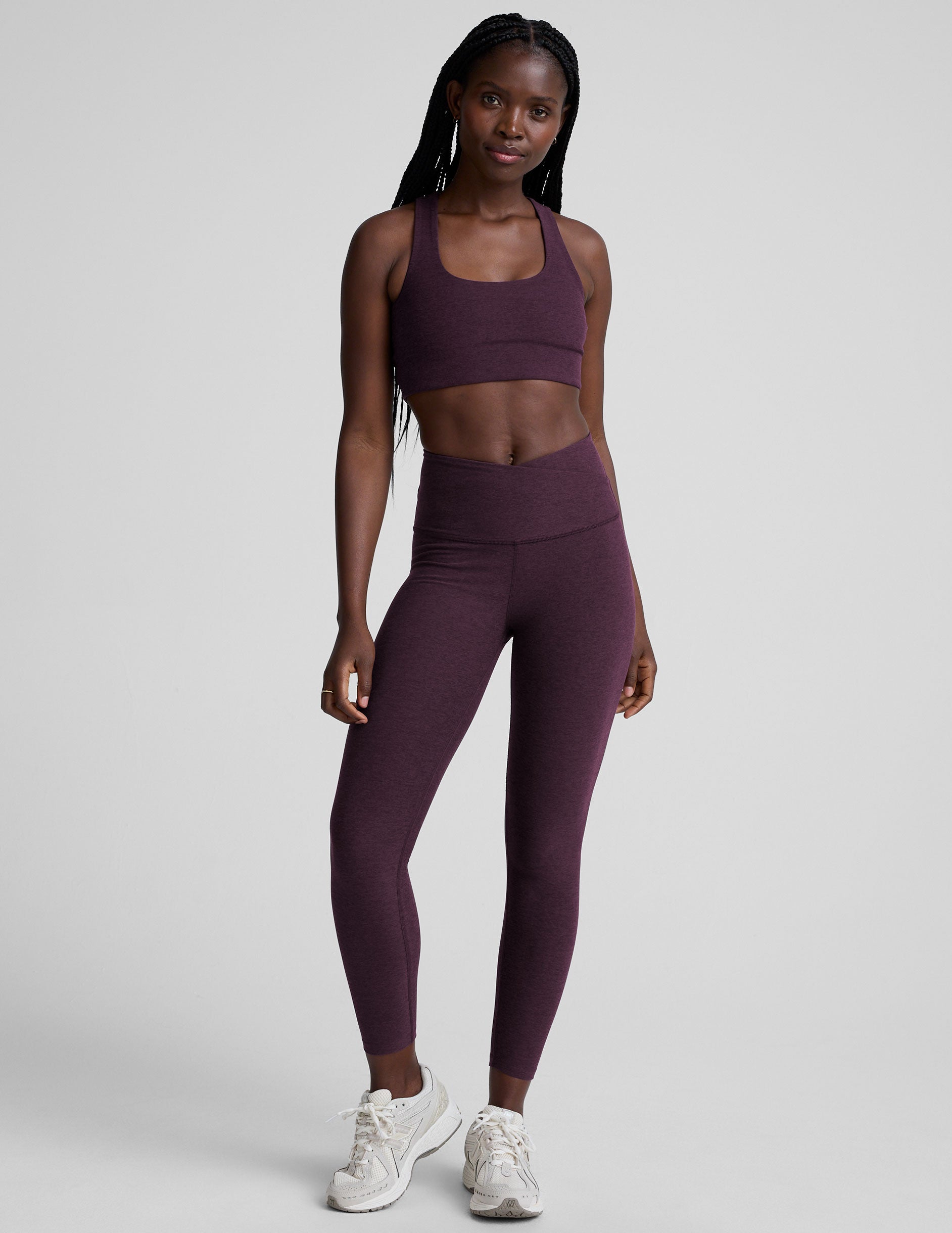 Spacedye™ Simplicity Long Line Bra 2.0 - Eggplant Purple Heather