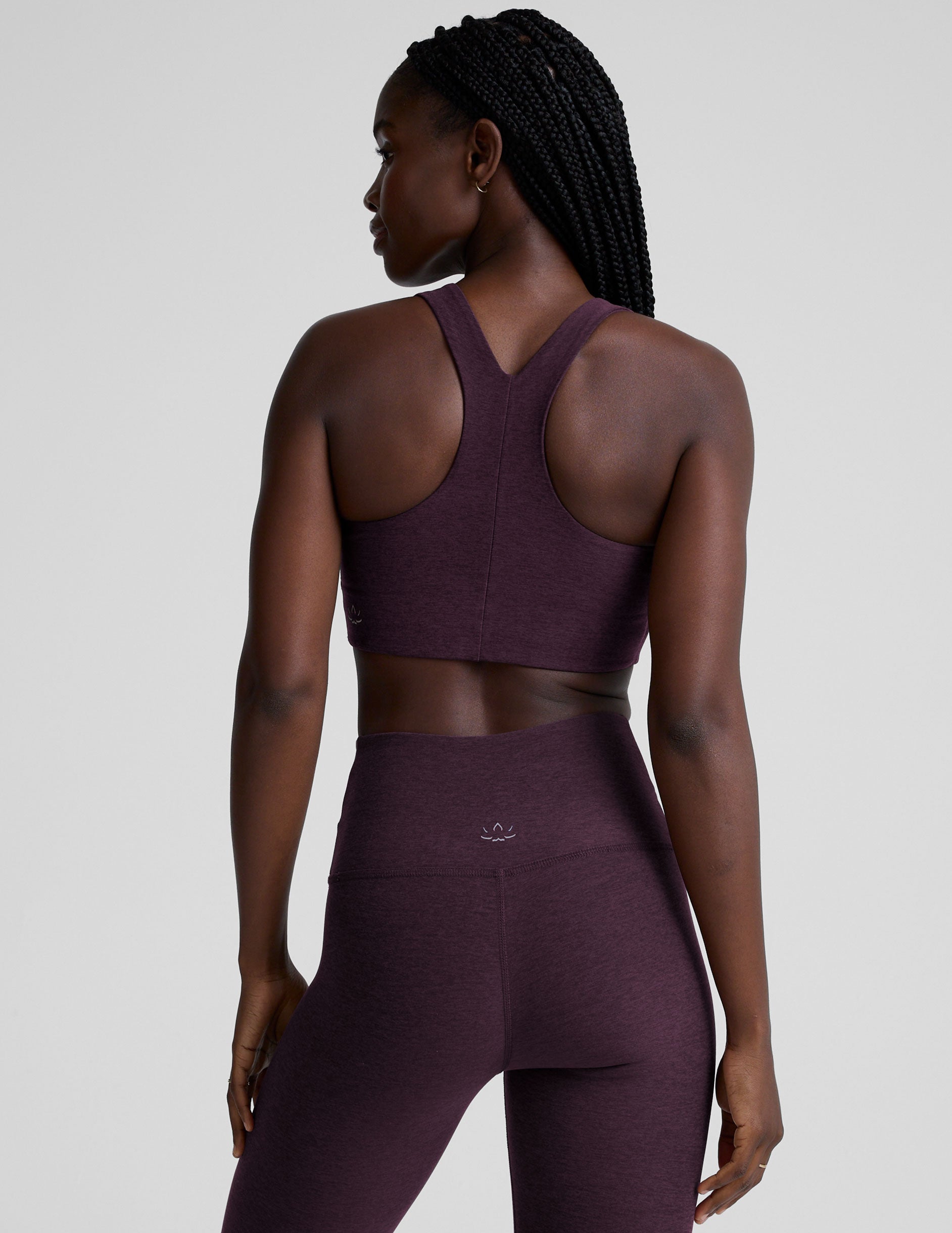 Spacedye™ Simplicity Long Line Bra 2.0 - Eggplant Purple Heather