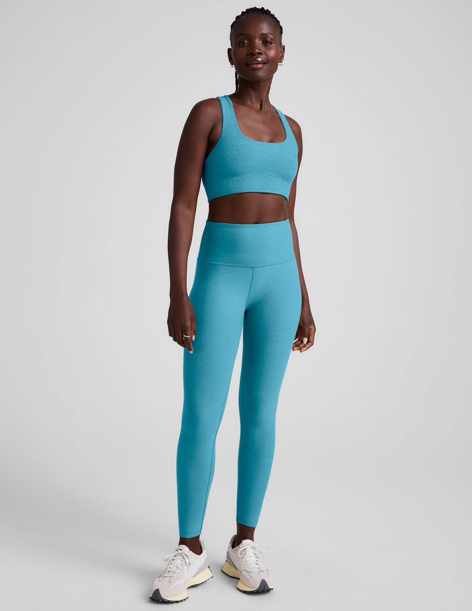 Spacedye™ Simplicity Long Line Bra 2.0 - Surfer Blue Heather