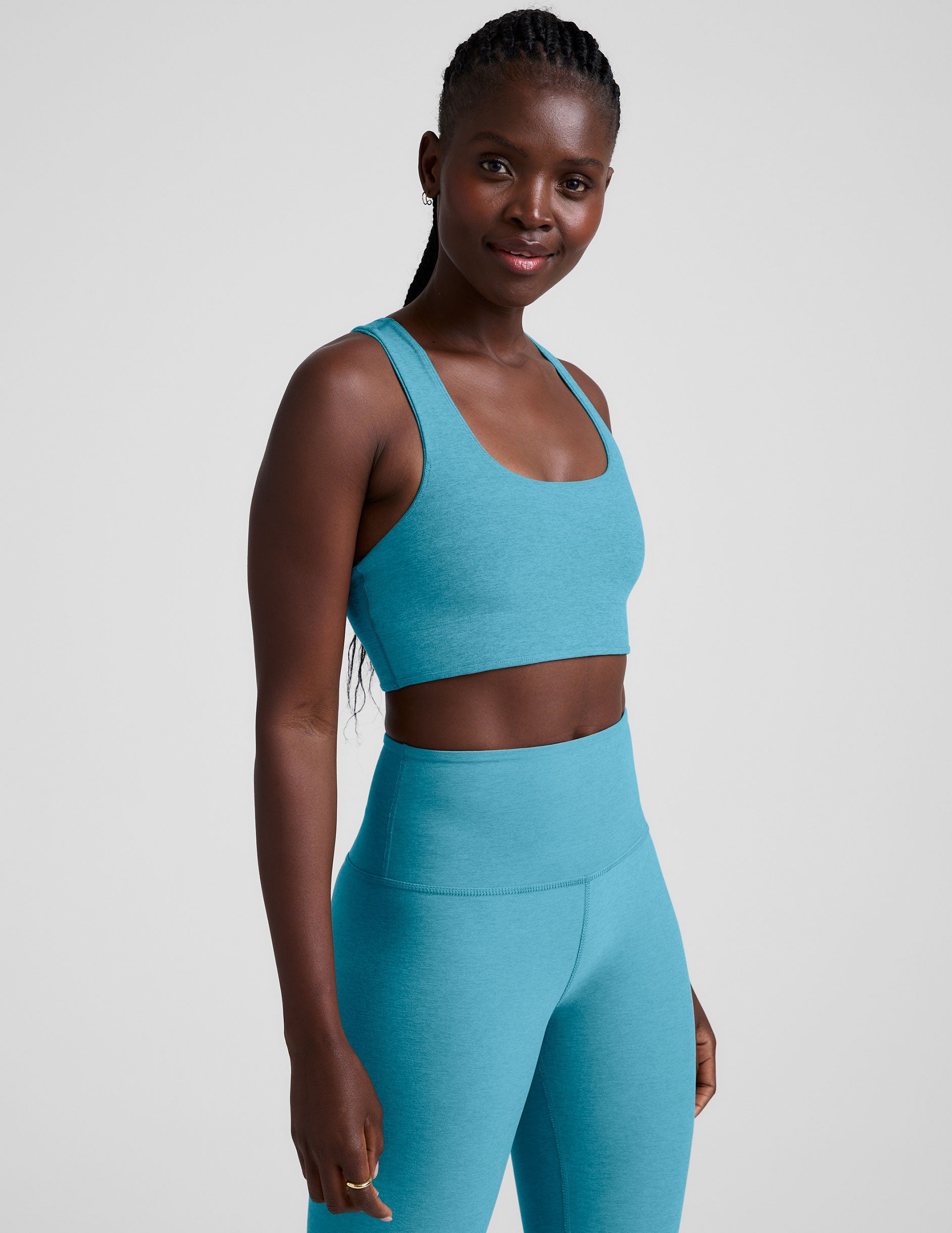 Spacedye™ Simplicity Long Line Bra 2.0 - Surfer Blue Heather