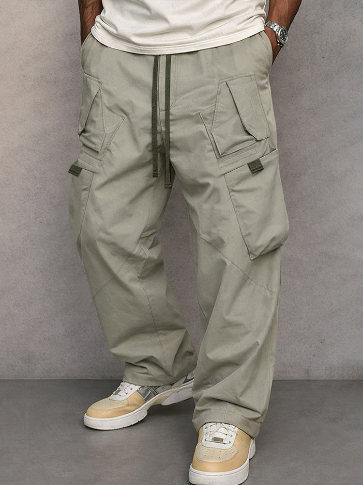 Utility Straight Fit Cargo Pants - Gray