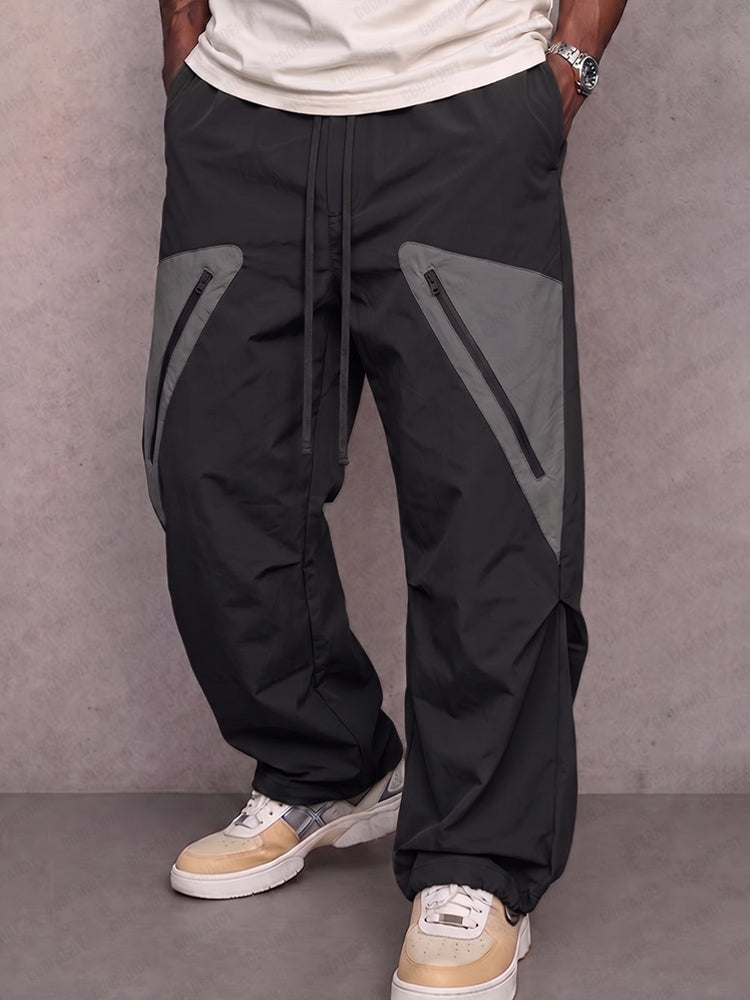 Utility Straight Fit Cargo Pants - Black/Gray