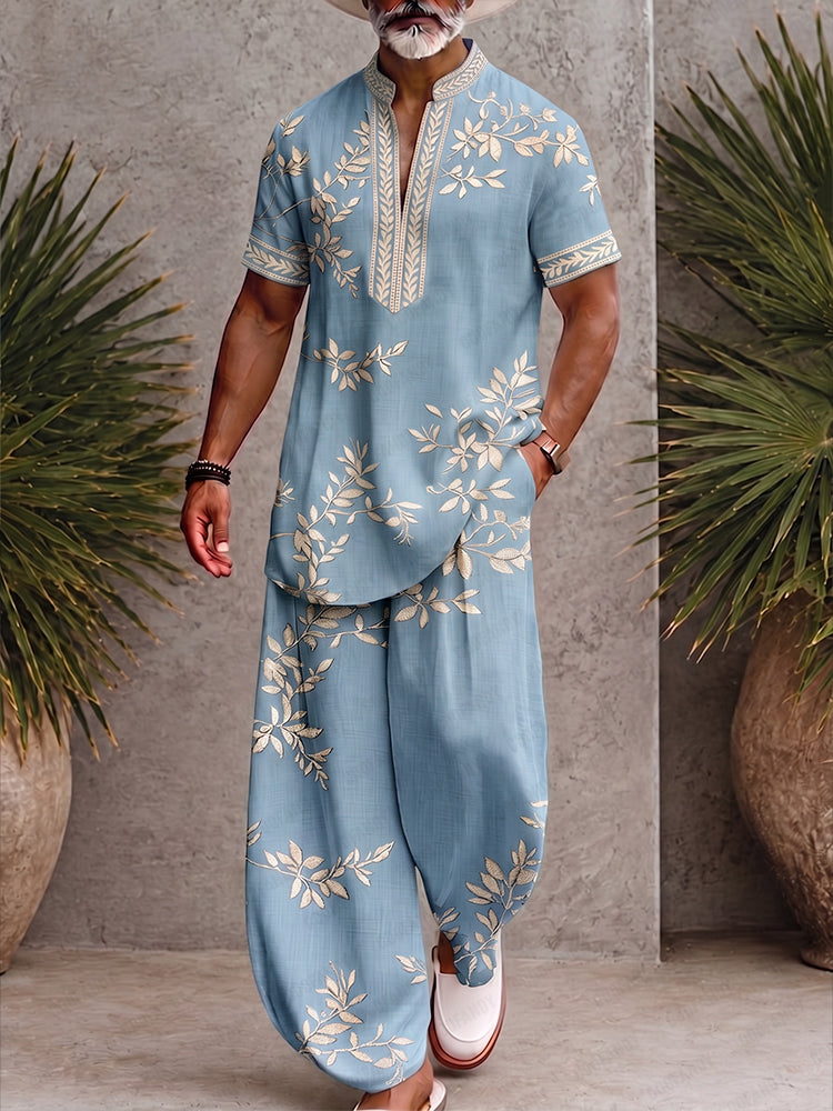 Stylish Comfort Printed Loose Fit Matching Set - PAT15