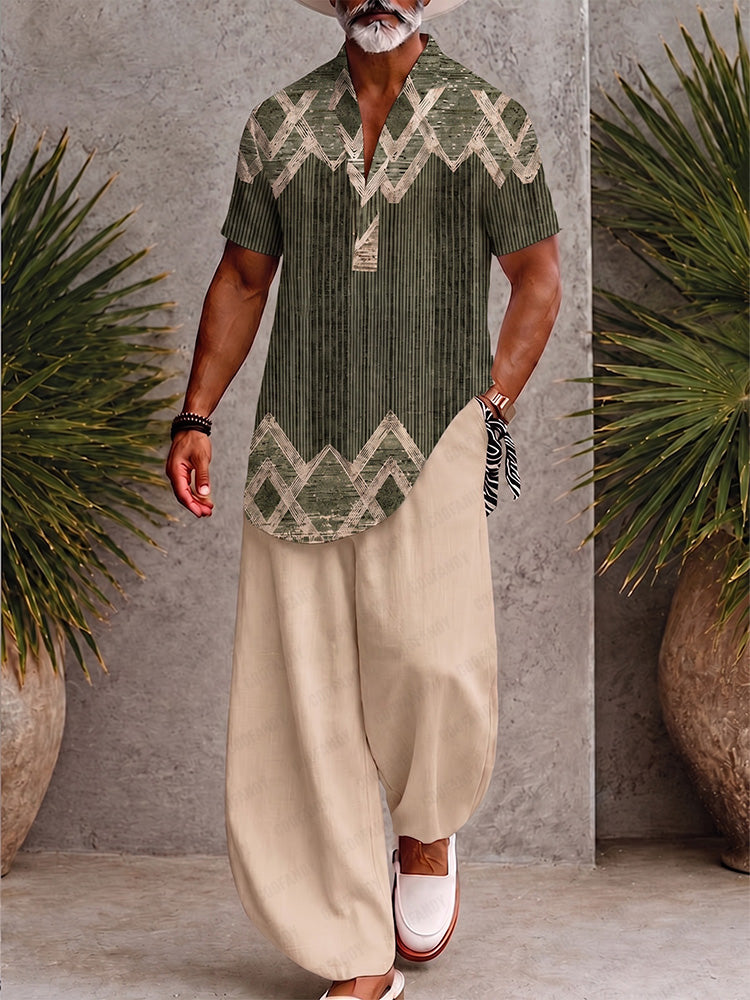 Stylish Comfort Printed Loose Fit Matching Set - PAT14