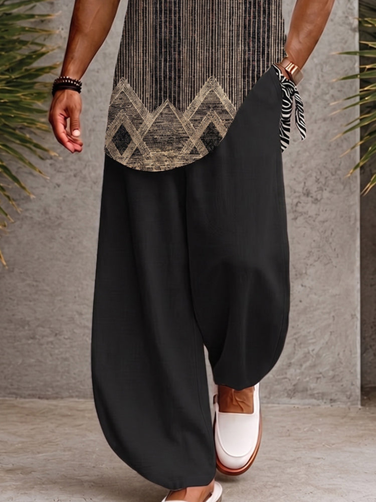 Stylish Comfort Printed Loose Fit Matching Set - PAT3