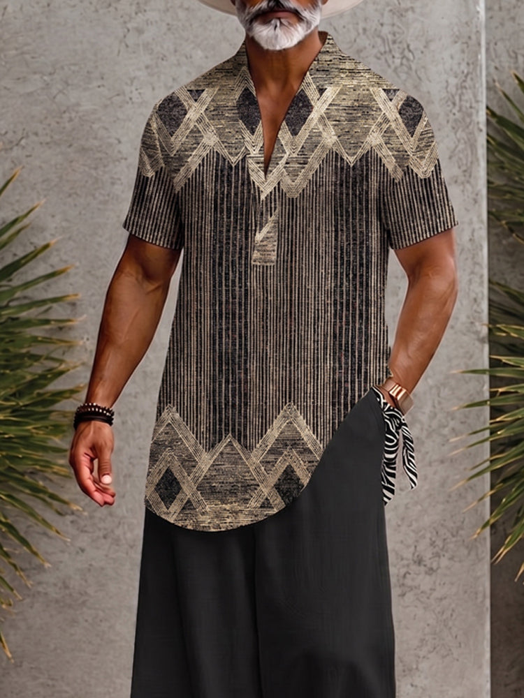 Stylish Comfort Printed Loose Fit Matching Set - PAT3