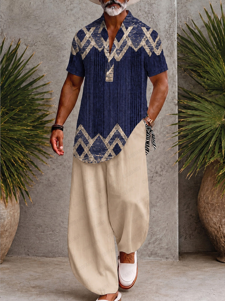 Stylish Comfort Printed Loose Fit Matching Set - PAT6