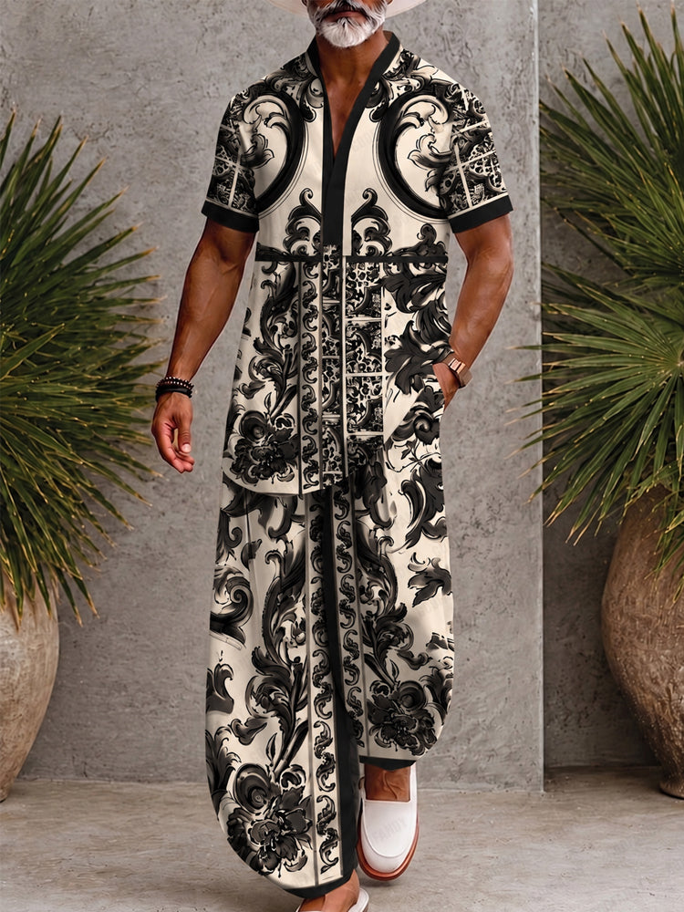 Stylish Comfort Printed Loose Fit Matching Set - PAT4