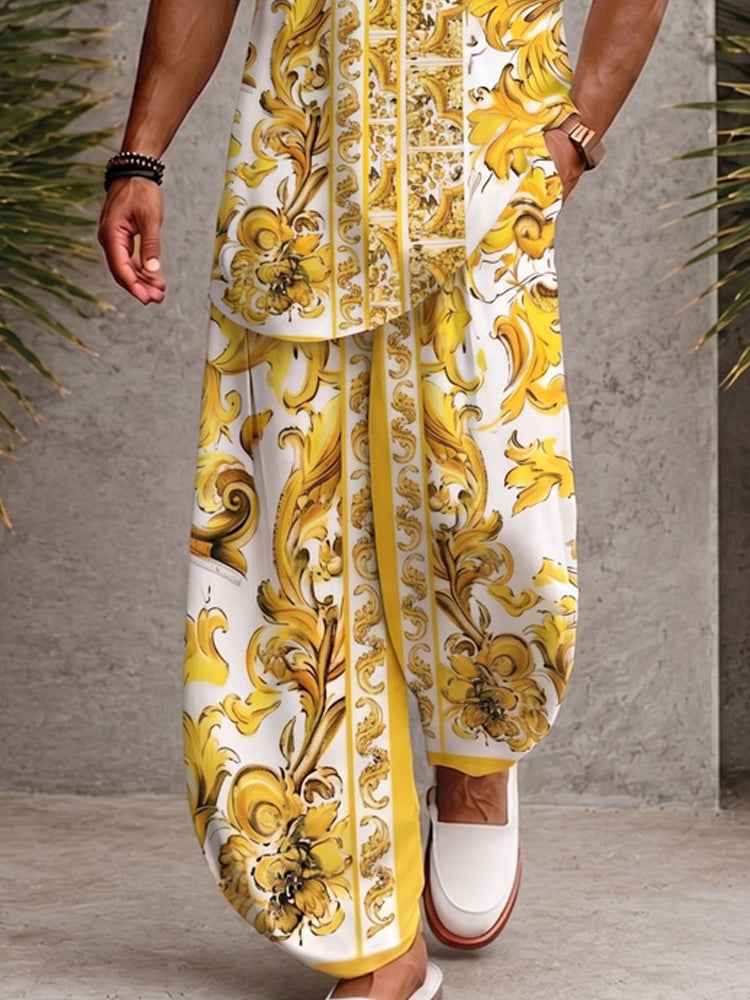 Stylish Comfort Printed Loose Fit Matching Set - PAT5