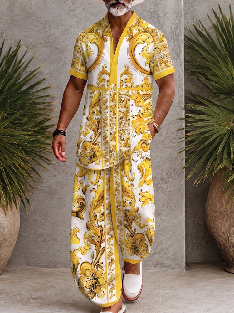 Stylish Comfort Printed Loose Fit Matching Set - PAT5