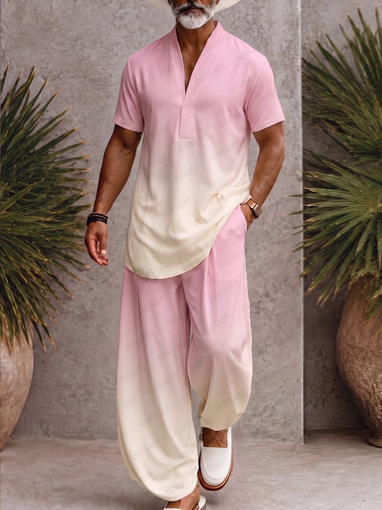 Stylish Comfort Printed Loose Fit Matching Set - PAT7