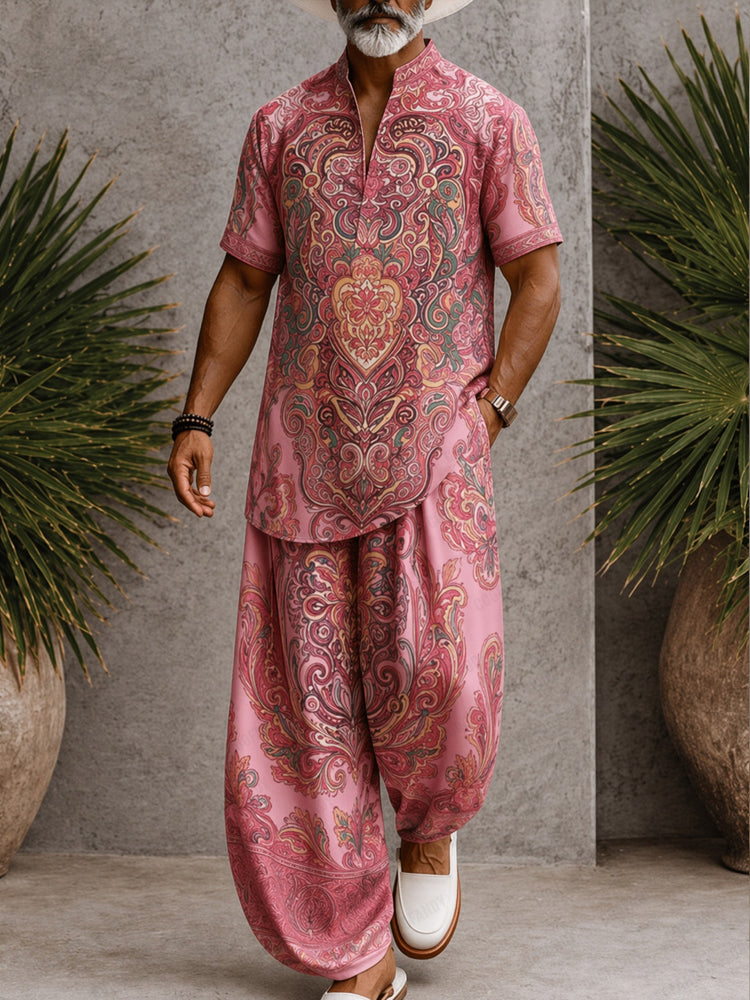 Stylish Comfort Printed Loose Fit Matching Set - PAT12