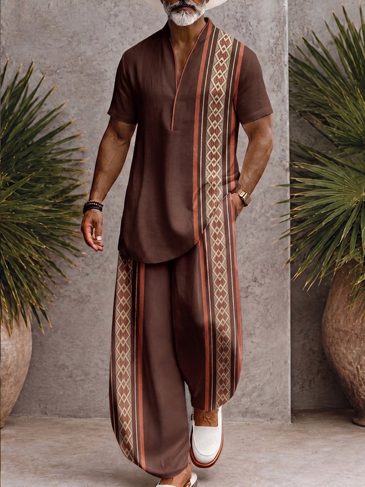 Stylish Comfort Printed Loose Fit Matching Set - PAT17
