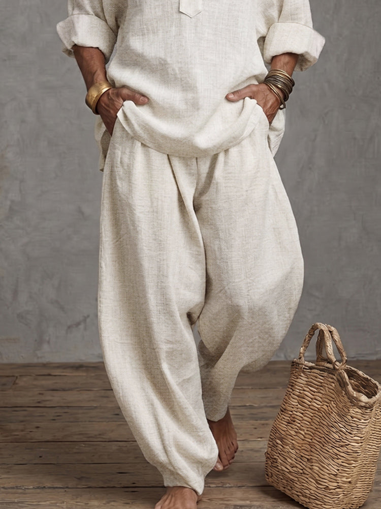 Natural Comfort 100% Cotton Matching Set - White