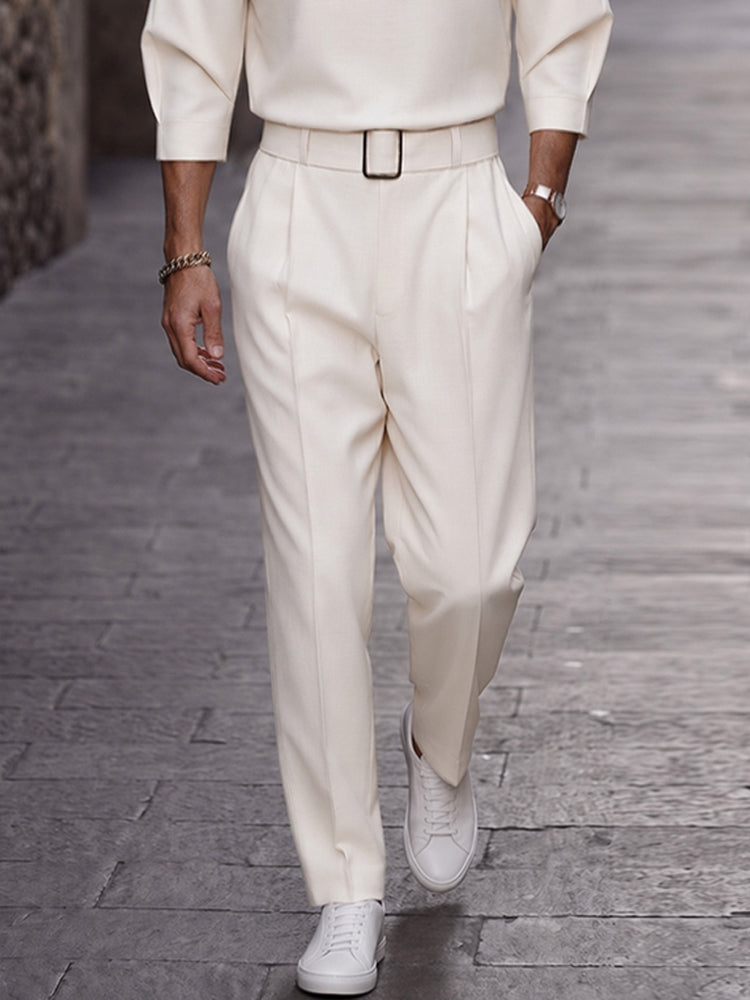 Smart Casual Minimalist Matching Sets - White