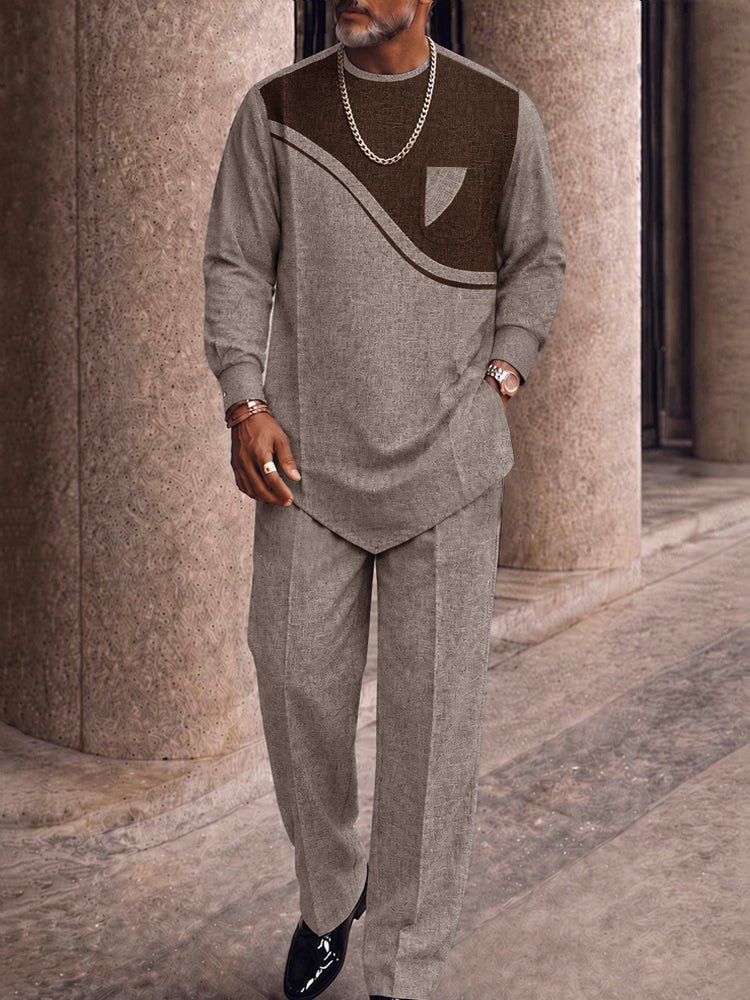 Fashion Designer Contrast Color Matching Set - Brown