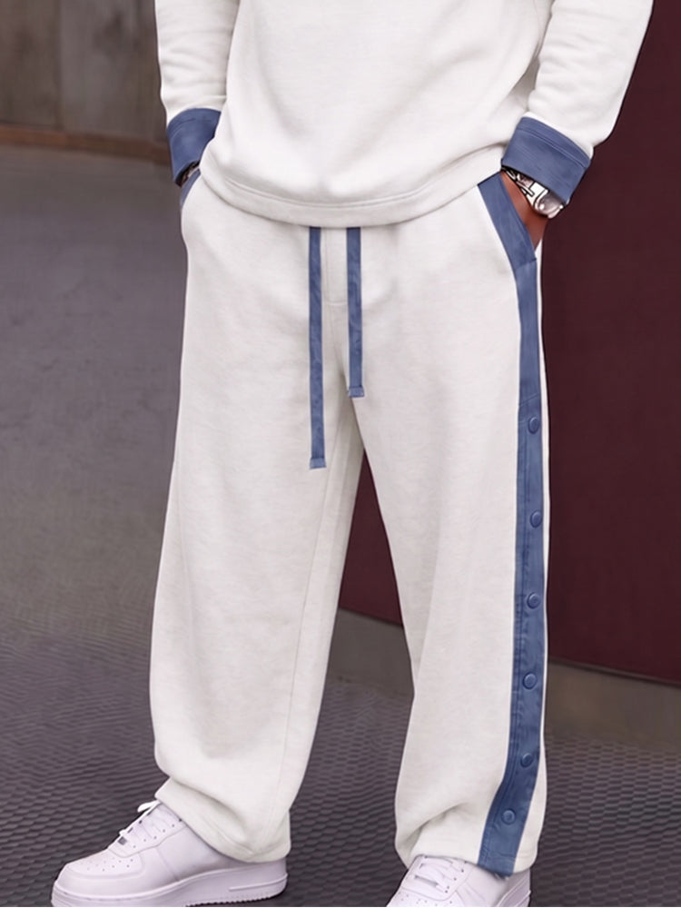 Urban Faux Denim Contrast Matching Set - White