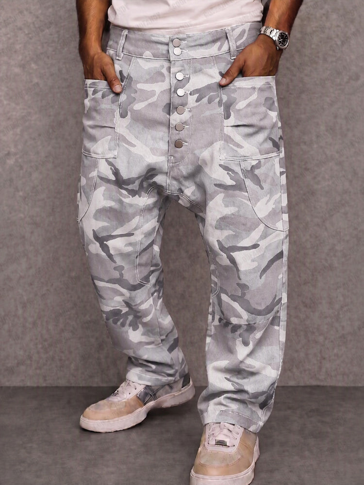 Casual Streetwear 100% Cotton Drop Crotch Pants - PAT2