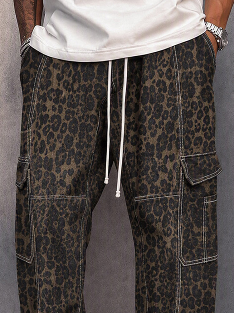 Utility Fashion Printed Drawstring Cargo Pants - PAT1