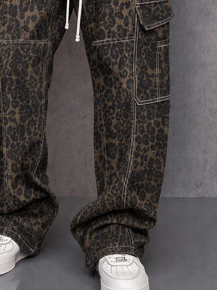 Utility Fashion Printed Drawstring Cargo Pants - PAT1